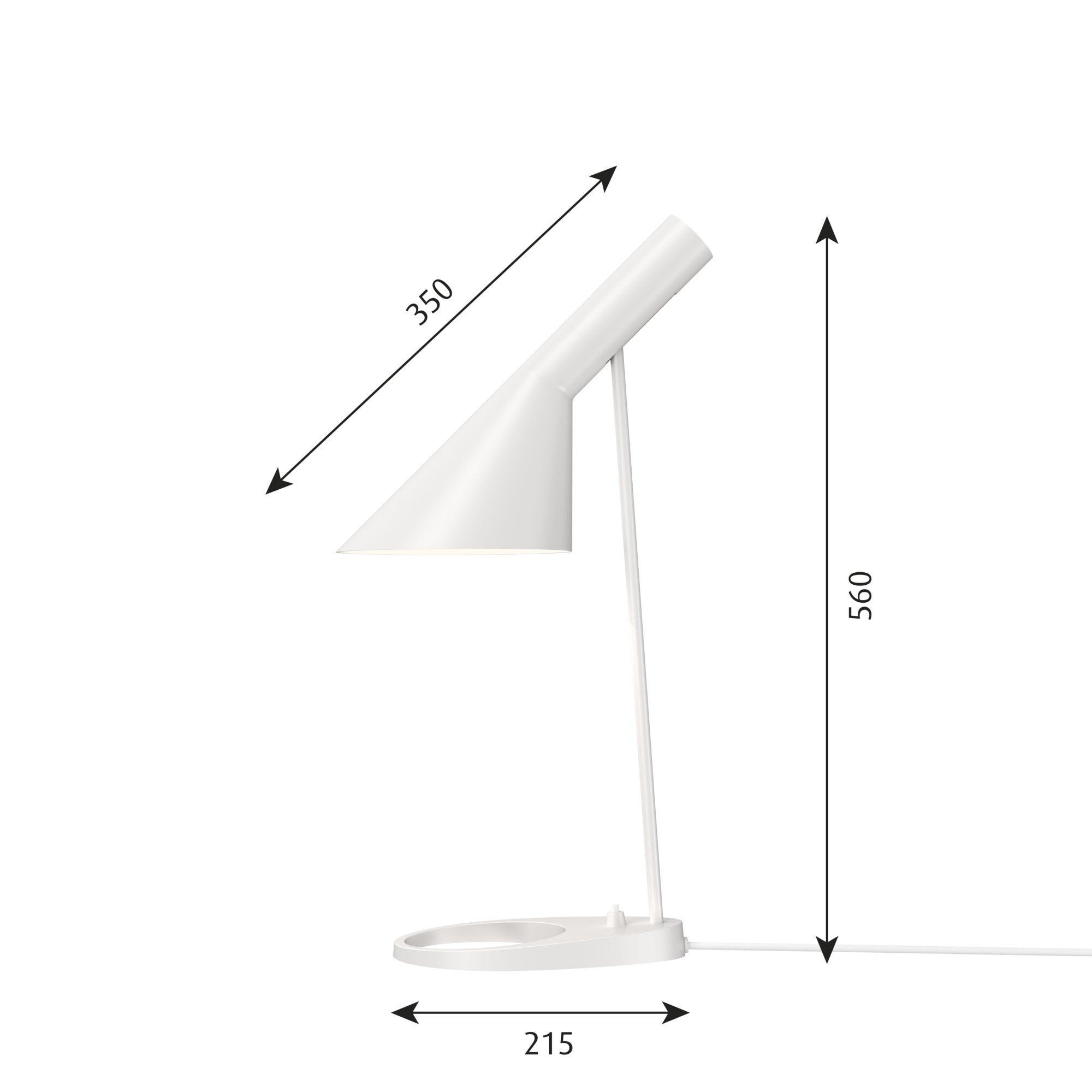 AJ hvid bordlampe