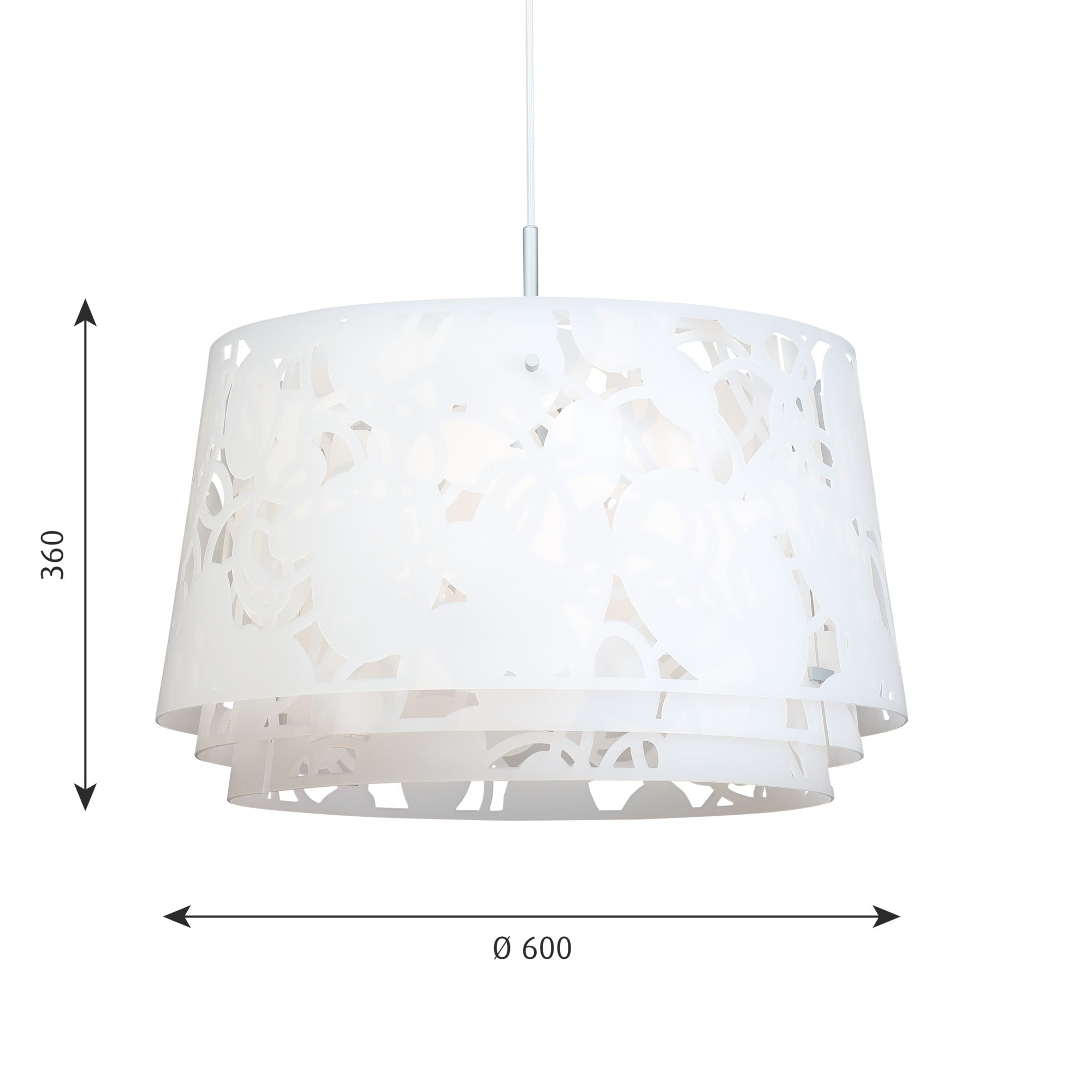 Mål på LOUIS POULSEN Collage mathvid Ø600