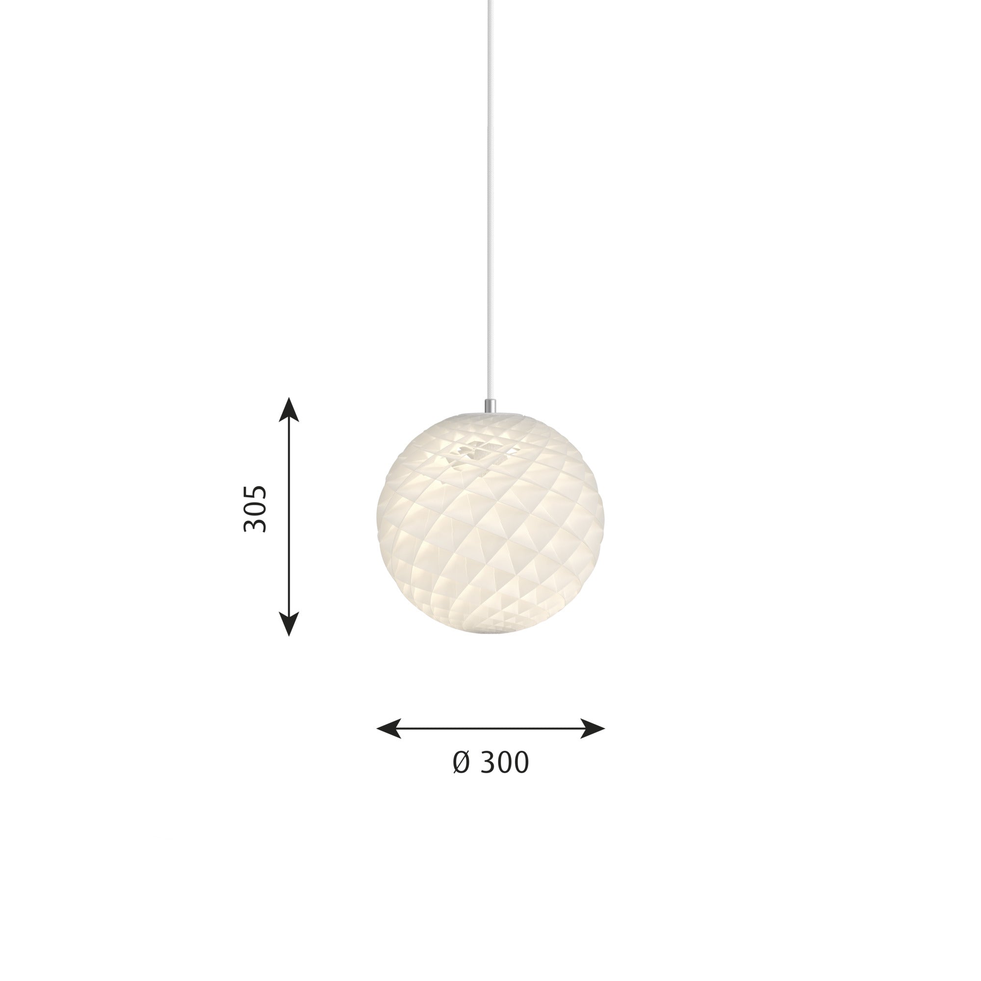 Mål på Louis Poulsen Patera Ø300