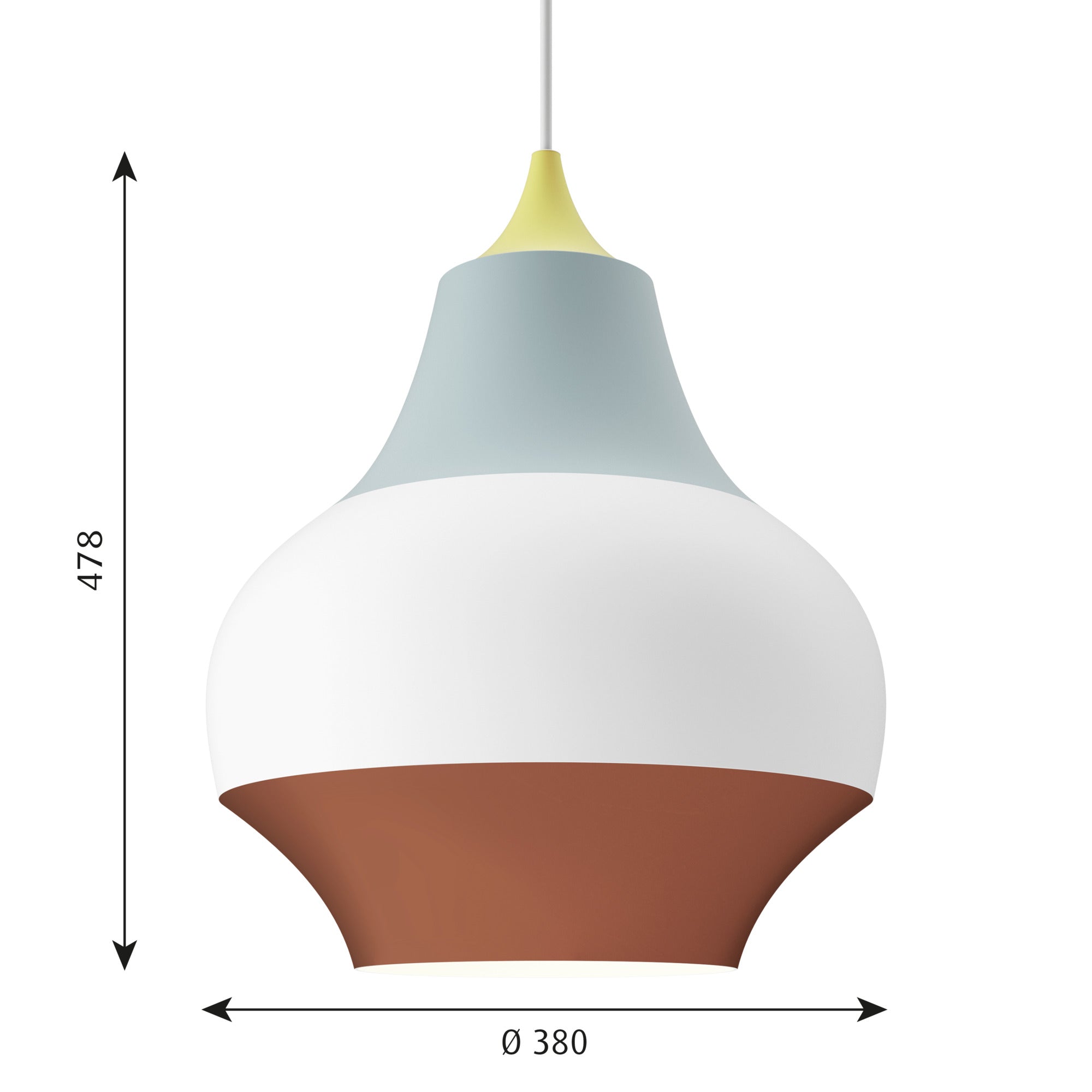 Cirque Pendel Ø380 Gul Top