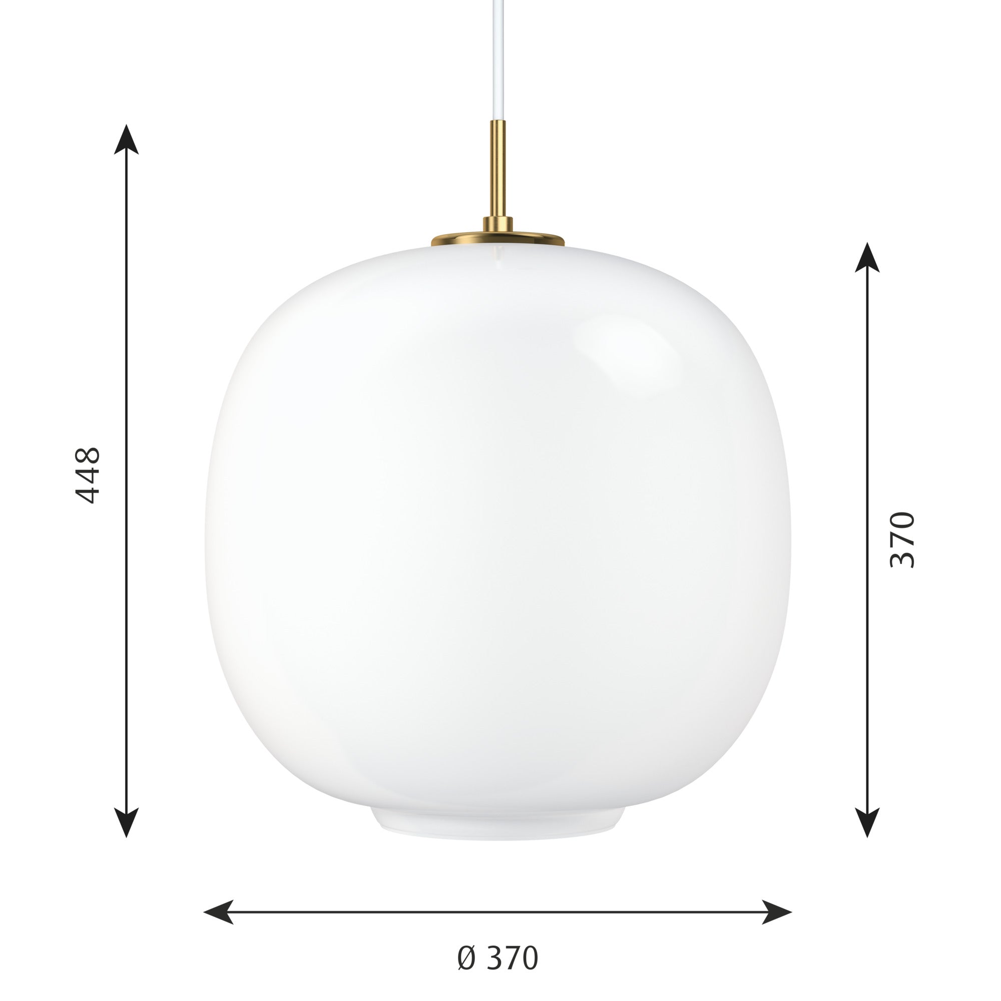 Mål på den store Louis Poulsen VL45-pendel