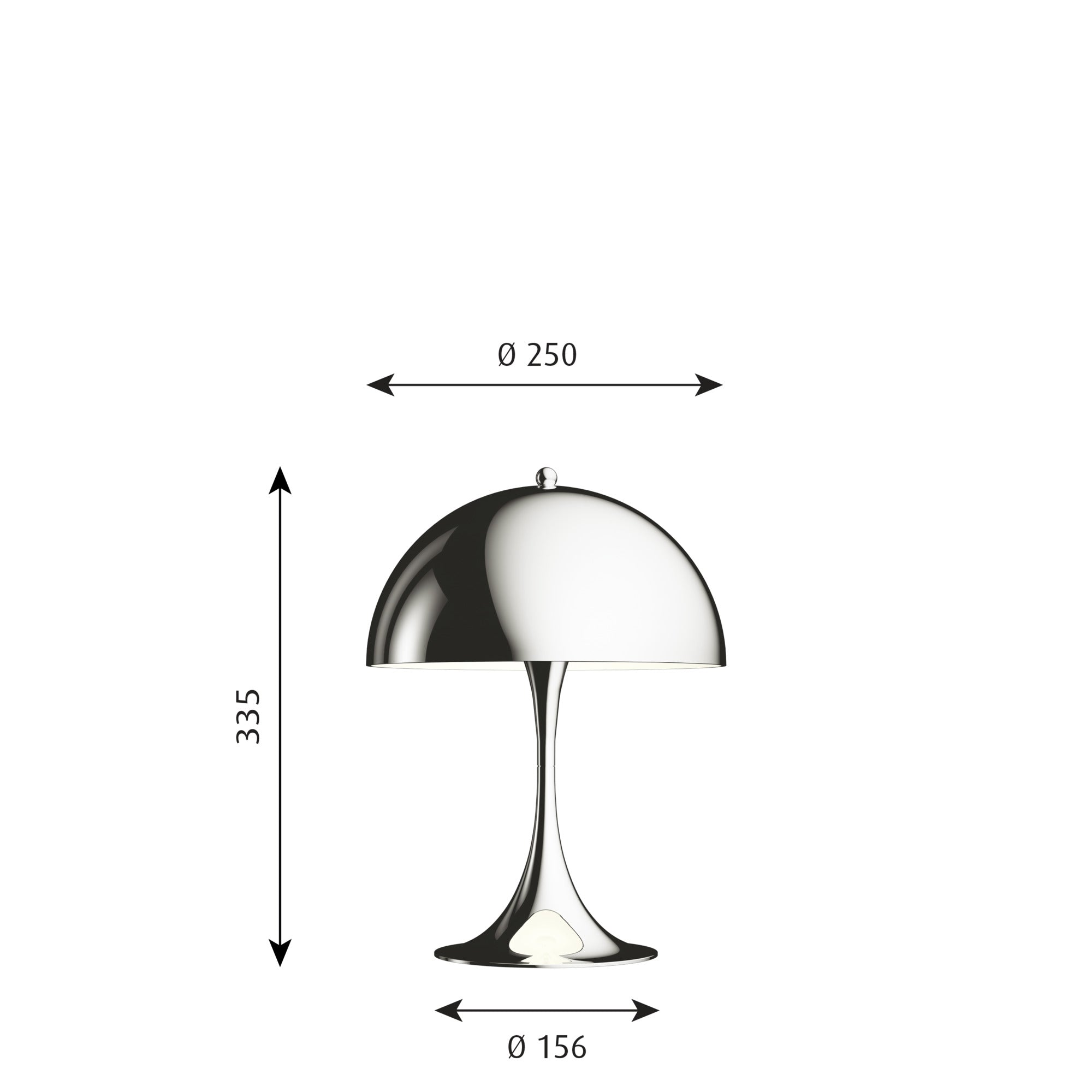 Panthella Bord 250 Chrome