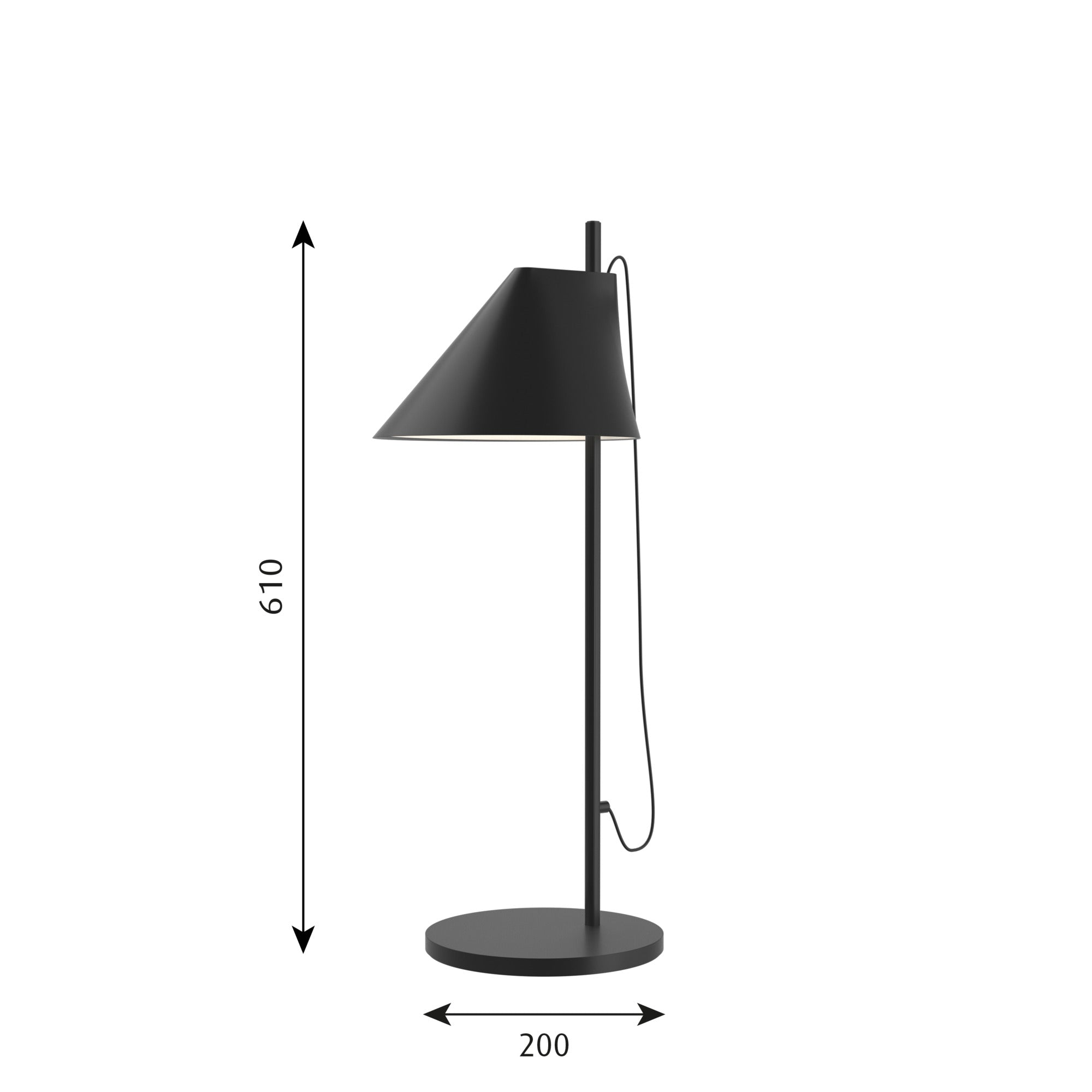 Yuh Bordlampe Sort