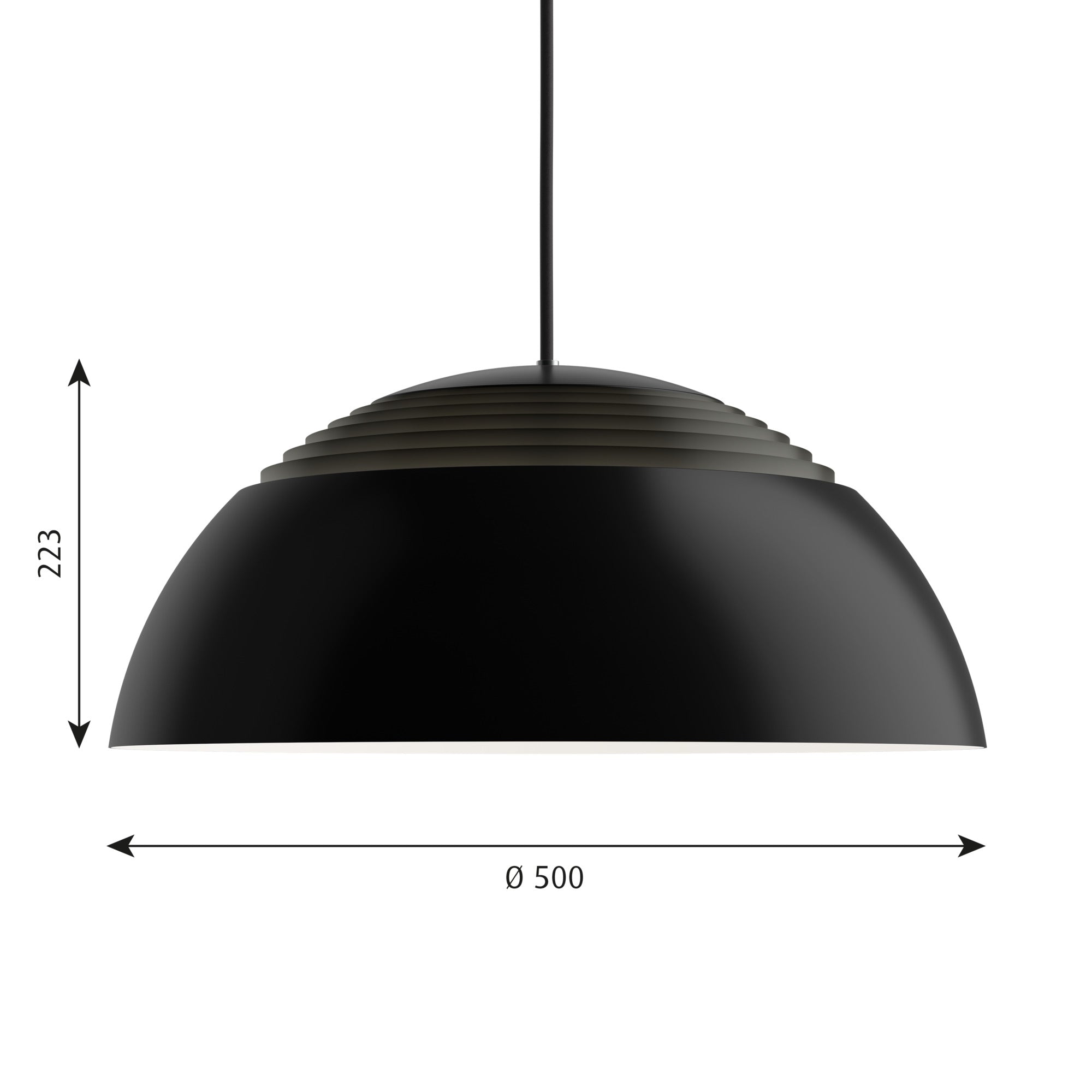 AJ Royal Ø 500 Sort LED 2700K
