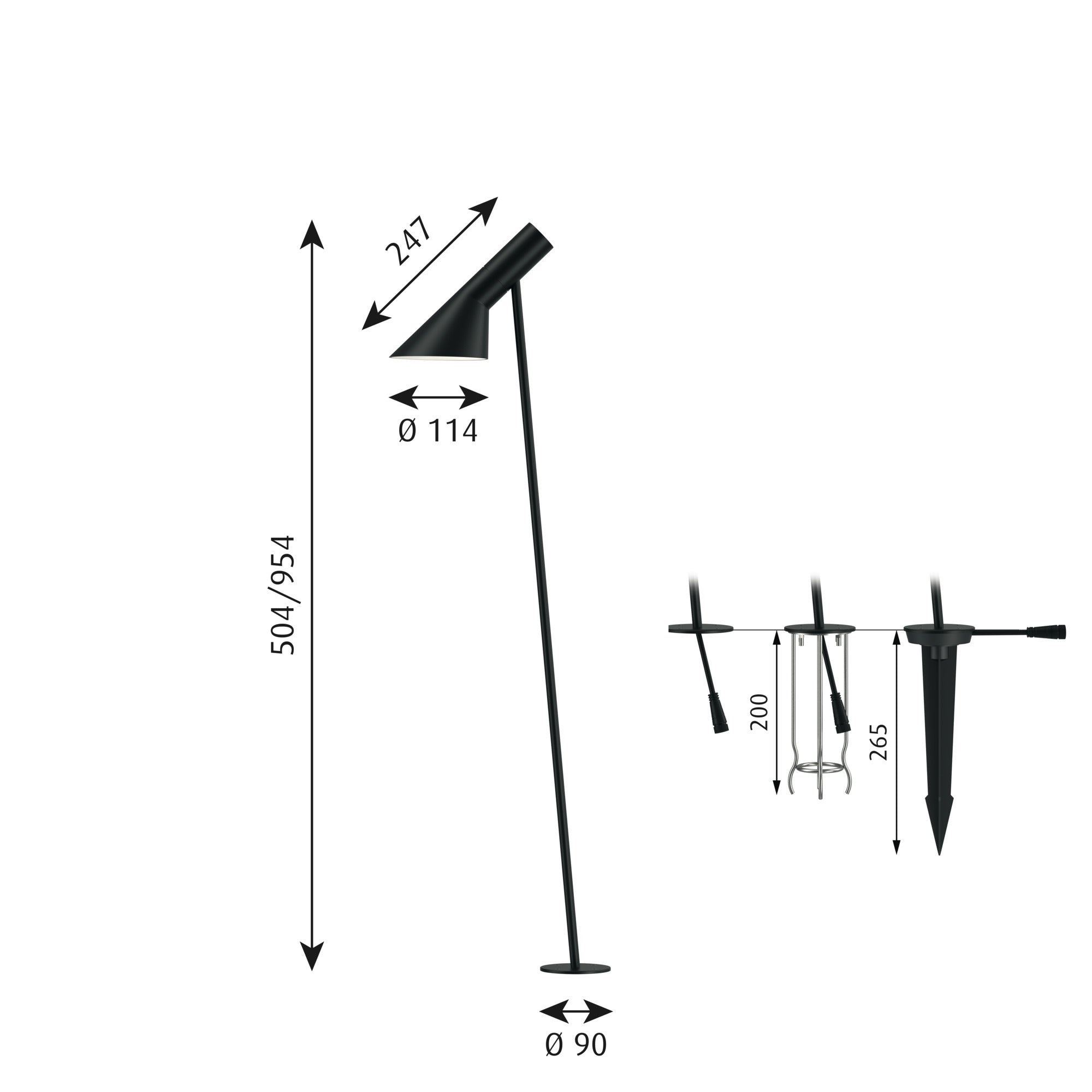 AJ Garden L 2700K U/Adapter Spyd Black