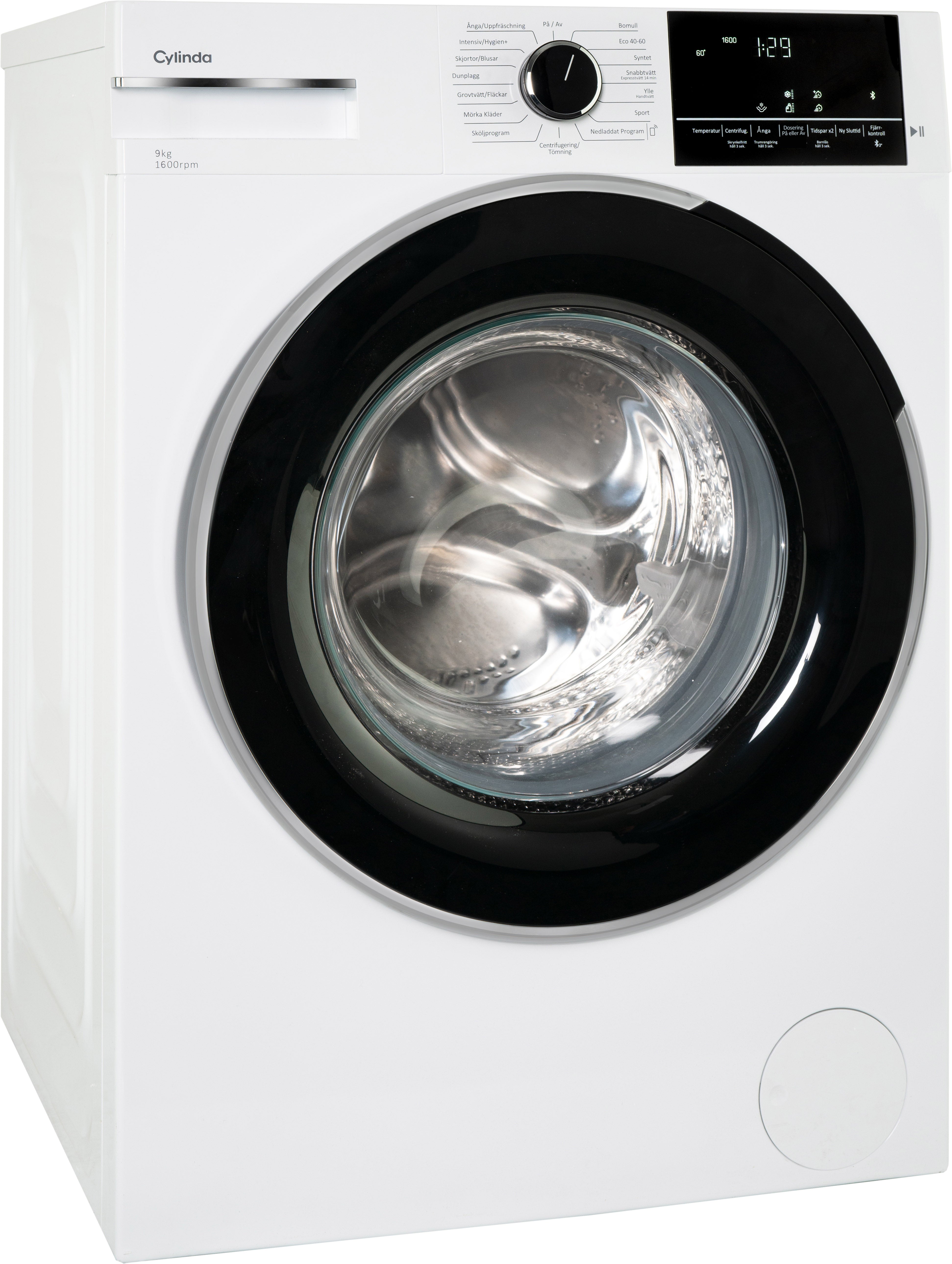 Cylinda FTA6496A 9kg Hvid Frontbetjent Vaskemaskine m. AutoDos