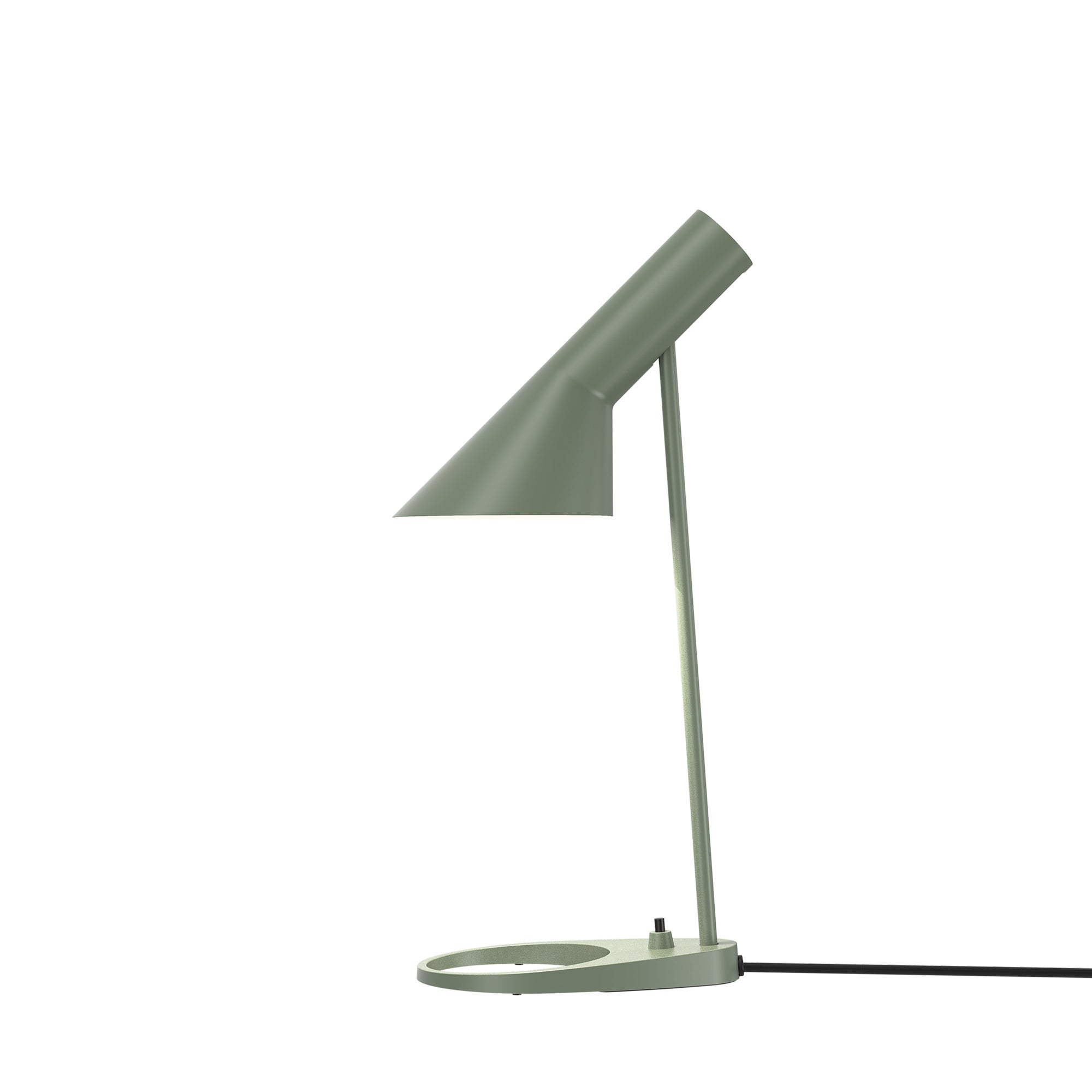 grøn arne jacobsen lampe i bordudgaven