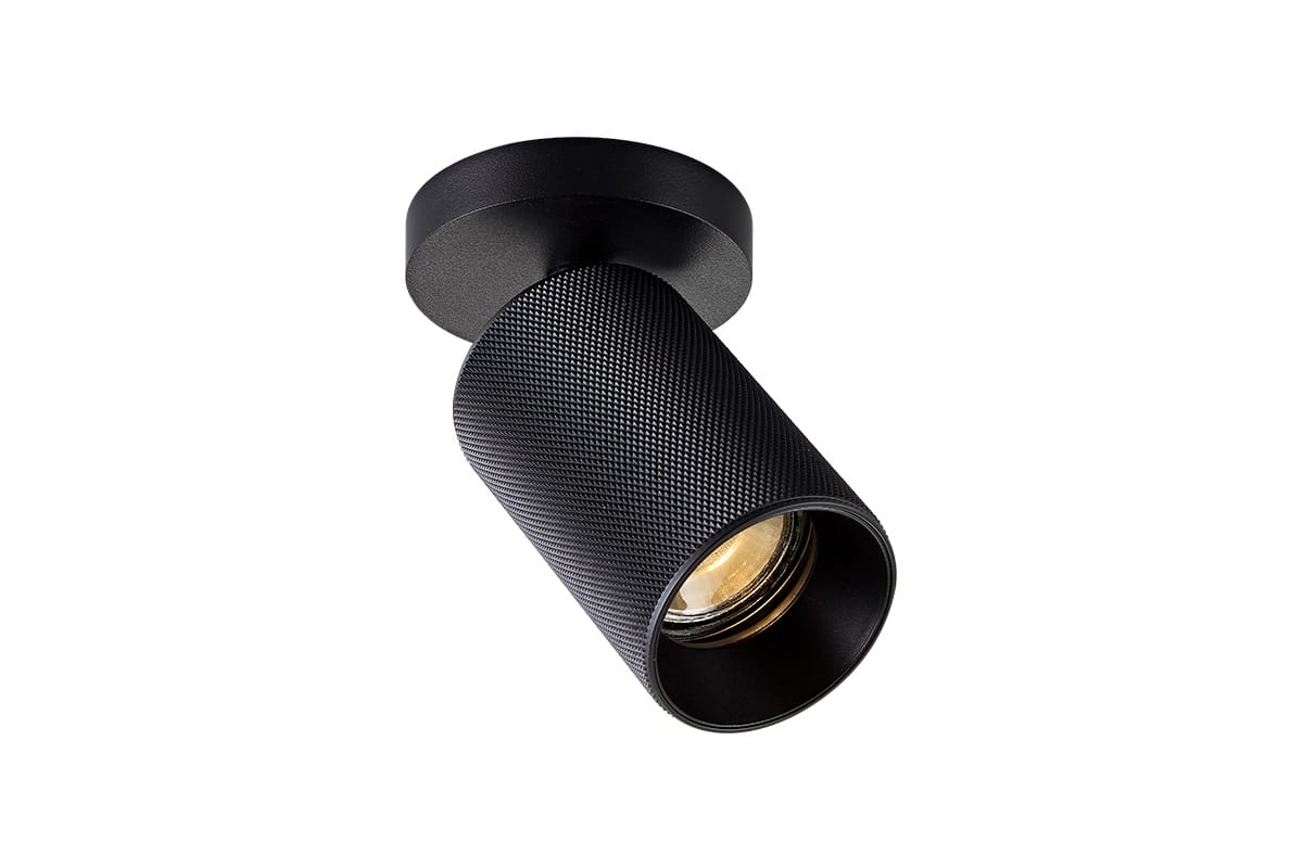 Antidark SpotOn Circle1 GU10 Grib Black med ledningshul