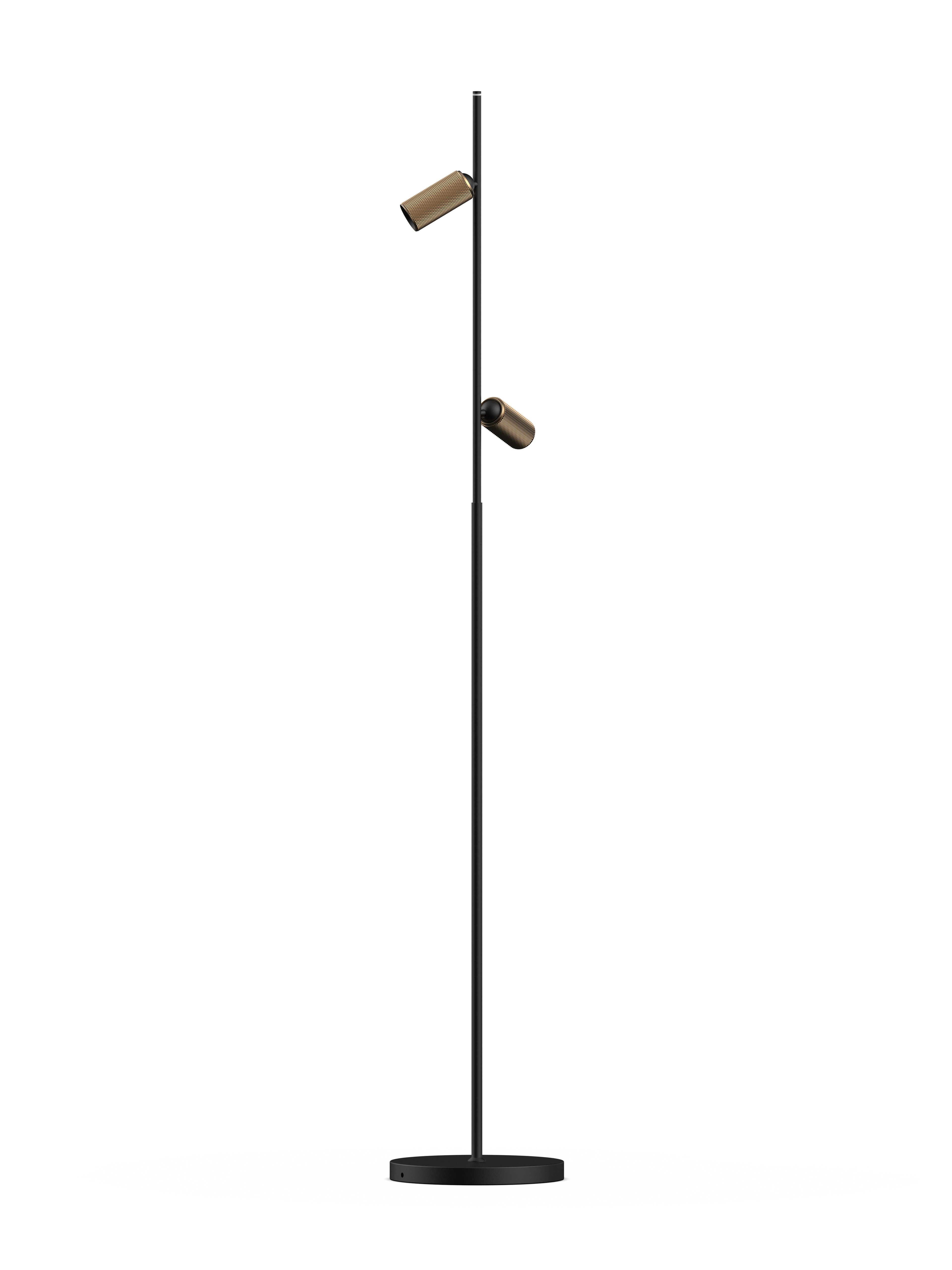 Antidark Decor Double F2 sort/messing gulvlampe 3000K 2 x 10w LED