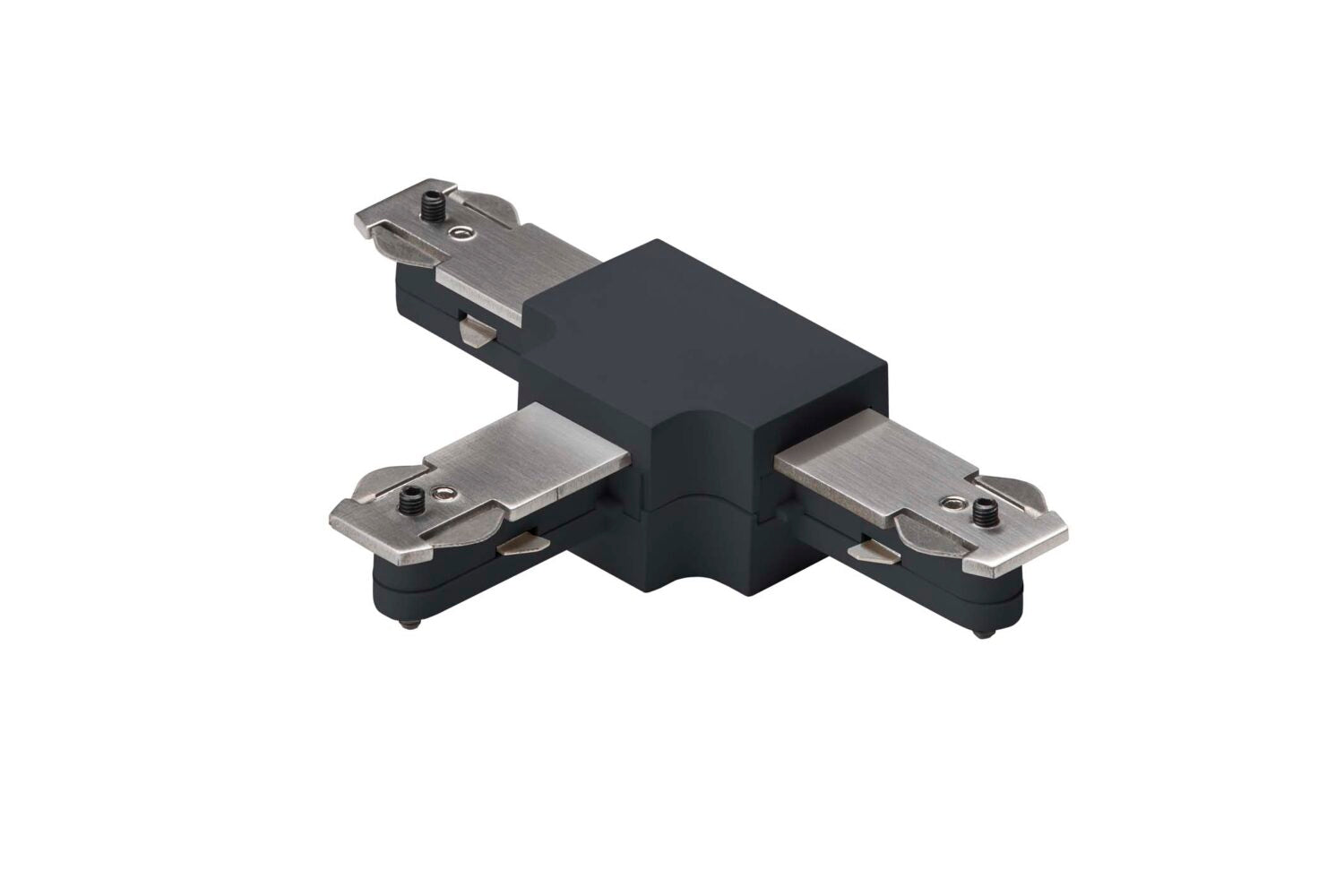 Antidark Designline T-Connector i sort til at forbinde 3 spor i "T"-form