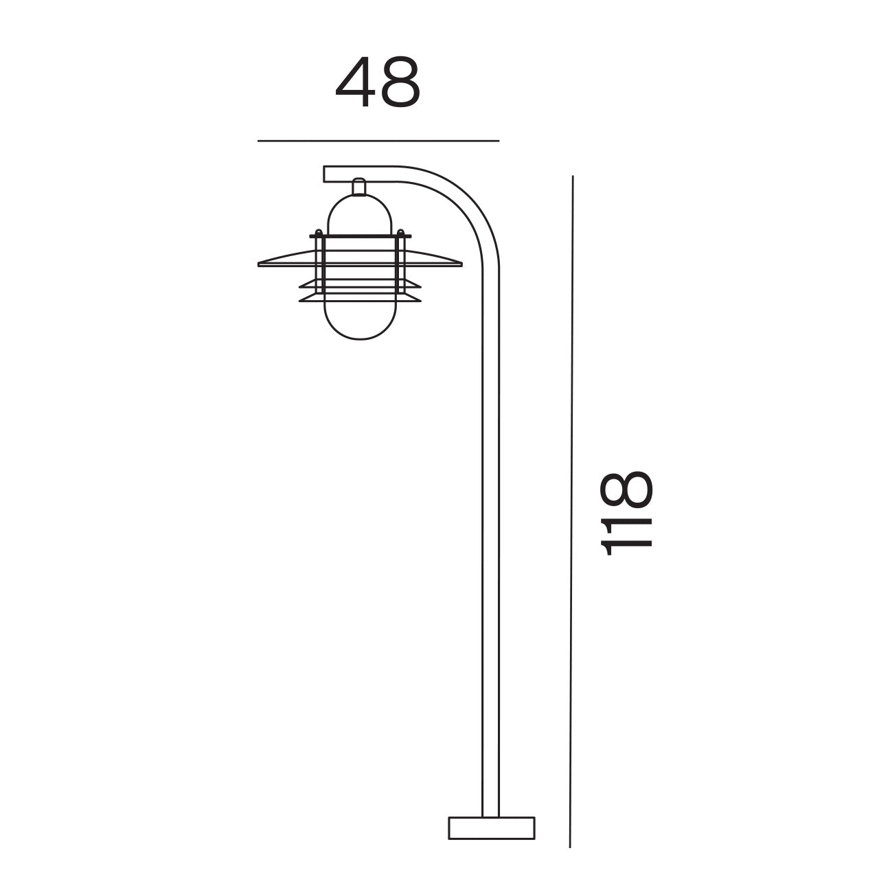 Norlys Oslo Sort, E27 IP54 75W - Udendørslampe