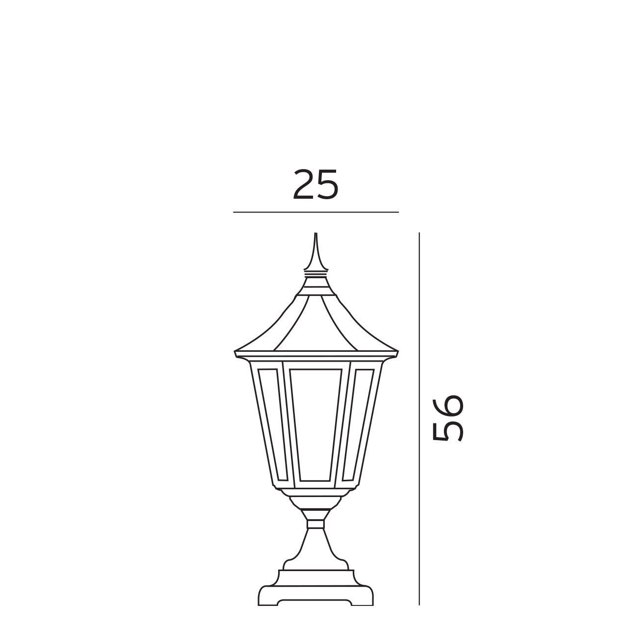 Norlys Modena Hvid, E27 IP54 77W - Udendørslampe