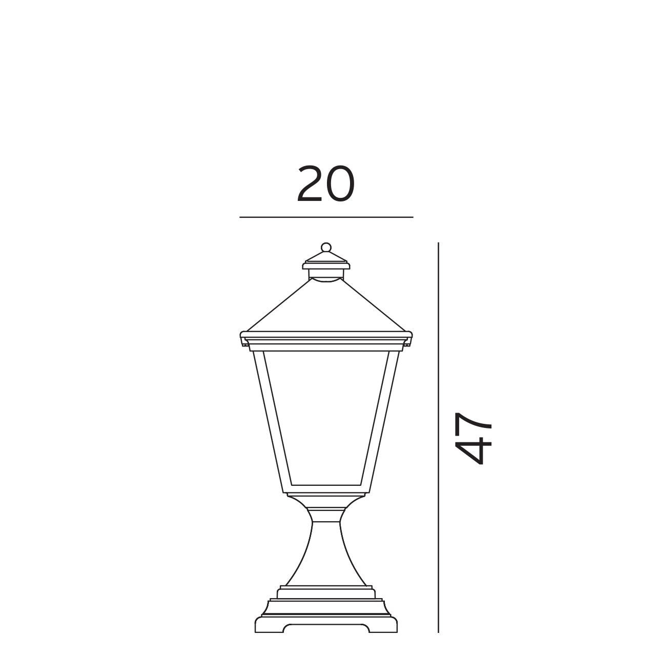 Norlys London Sort, E27 IP54 77w - Udendørslampe