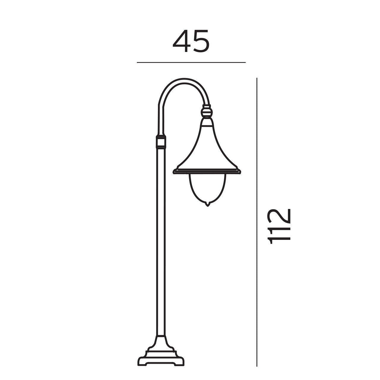 Norlys Firenze hvid, E27 IP54 75W - Udendørslampe