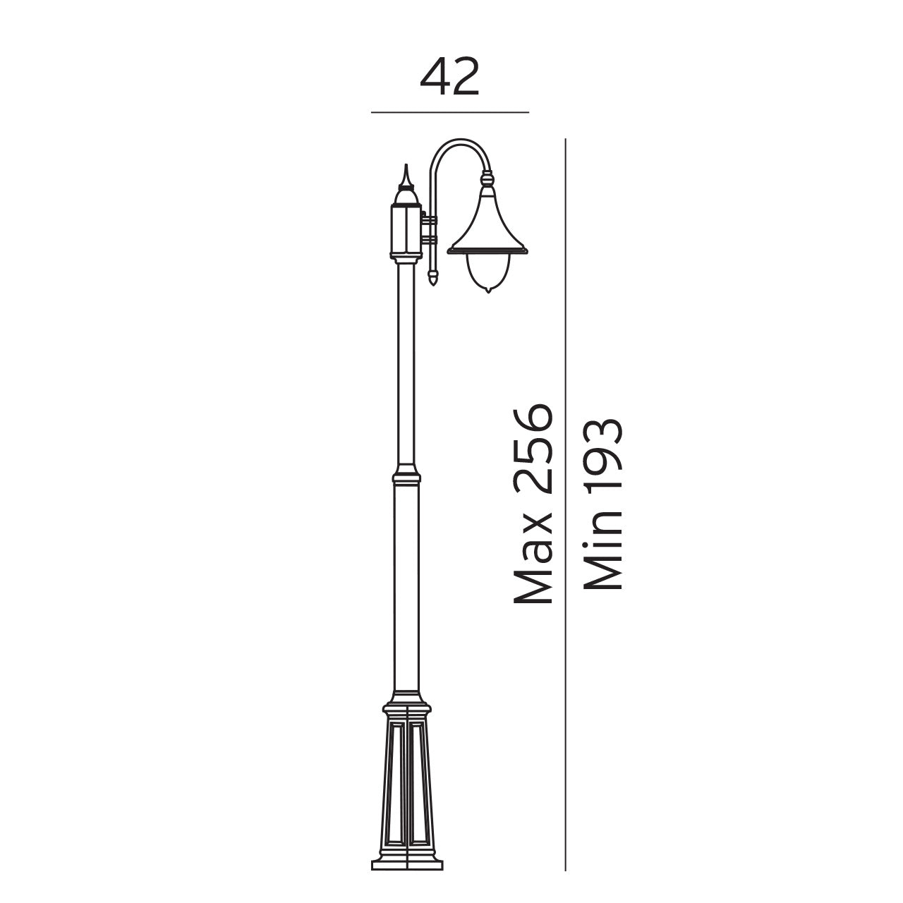 Norlys Firenze hvid, E27 IP54 57W - Udendørslampe