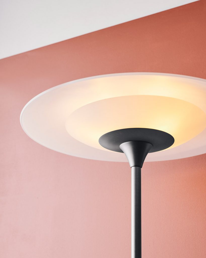 Baroni Ø46 Gulvlampe - Opal/Sort