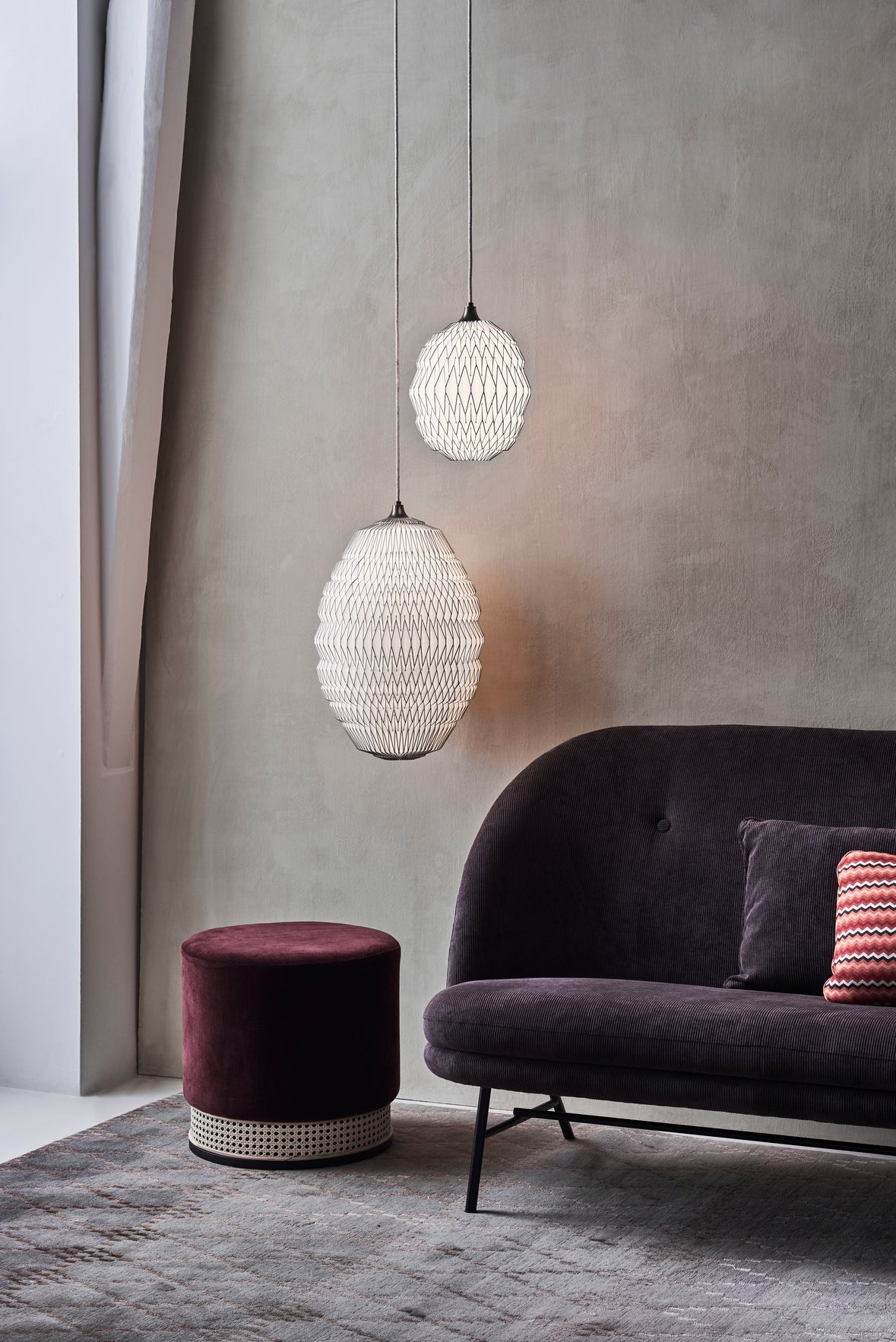 LE KLINT 123 Caleo 1 Hvid/Bronze E27 Pendel sammen med Caleo 2