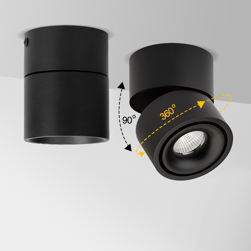 EASY W100 LED 2700K m. kabelhul Sort