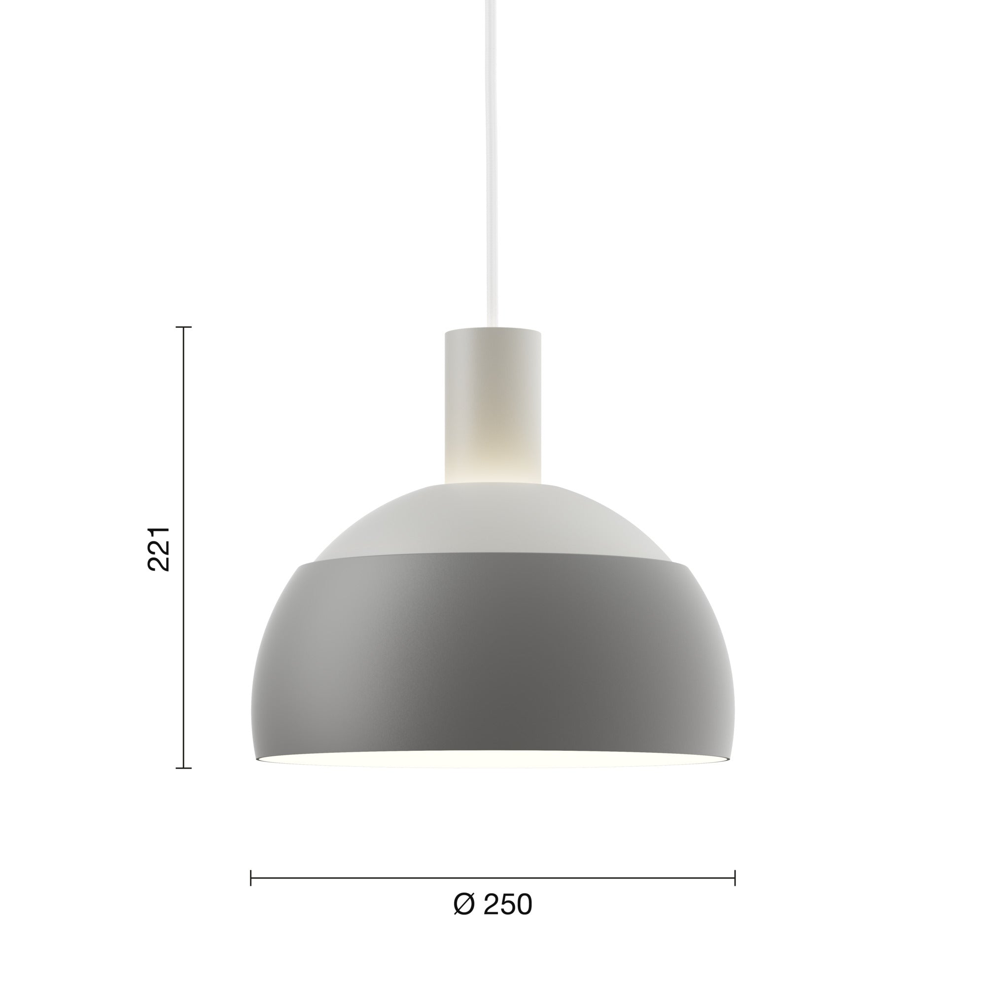 Mål på FJ Elements grå pendel