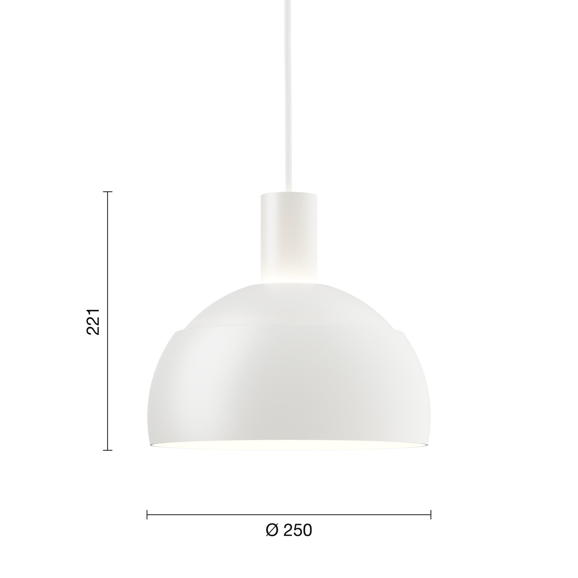 Mål på FJ Elements hvid pendel