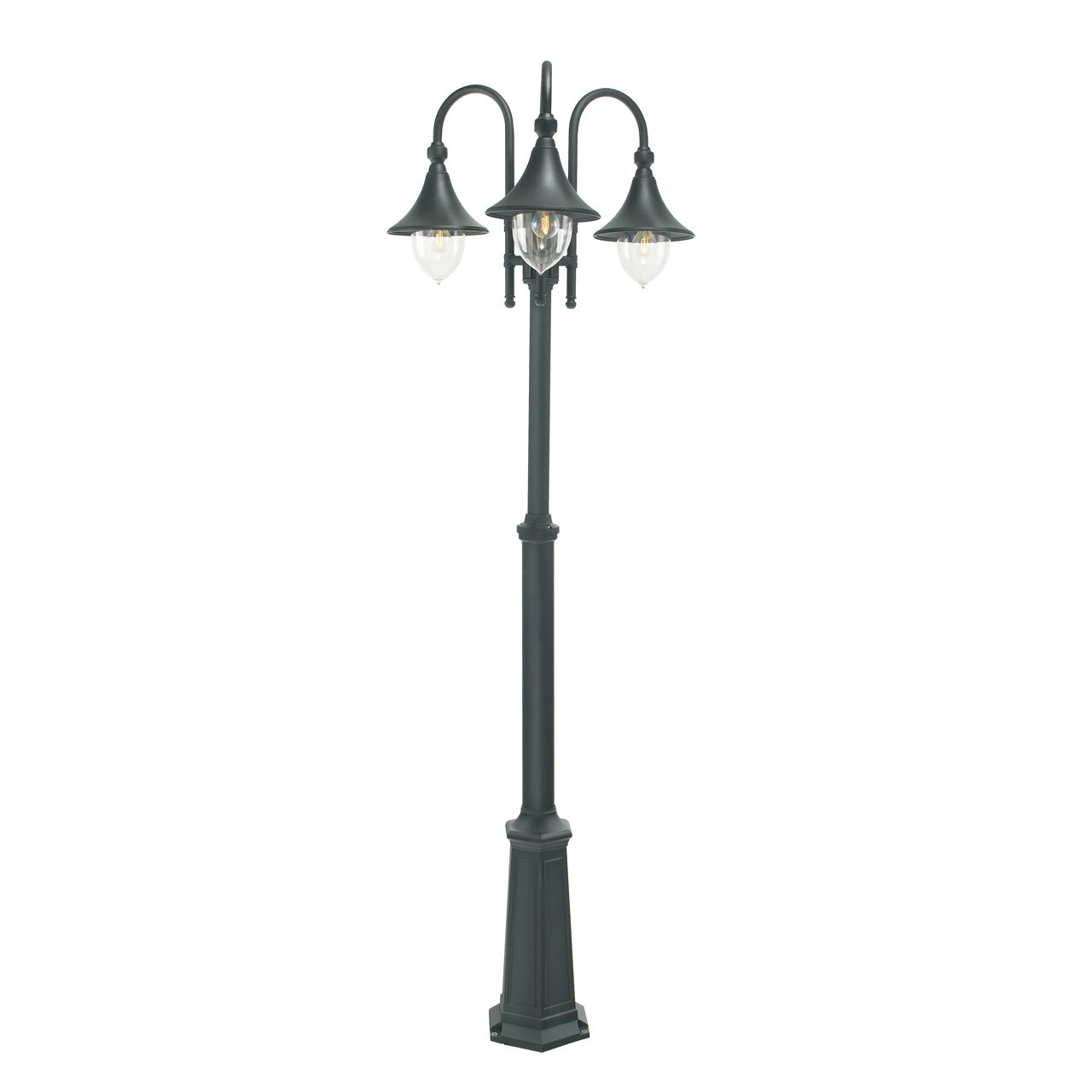 Norlys Firenze sort, E27 IP54 3 x 57W - Udendørslampe