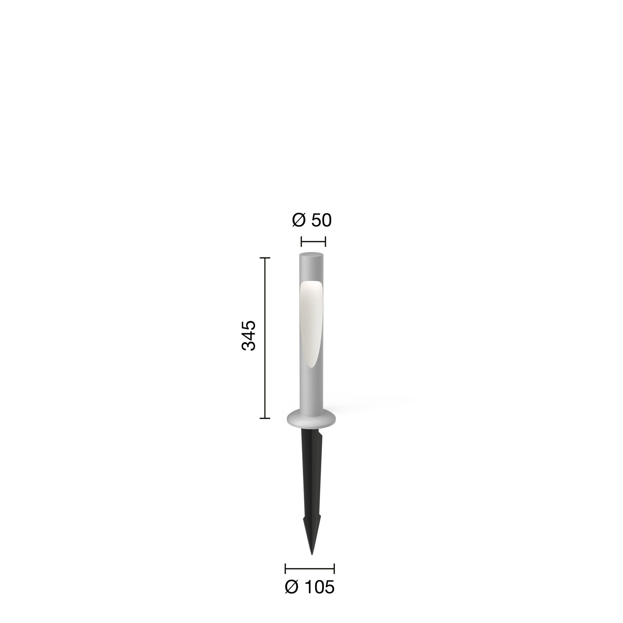 Flindt Garden Pullert Alu Lav M/Anker og U/Adapter LED 3000K
