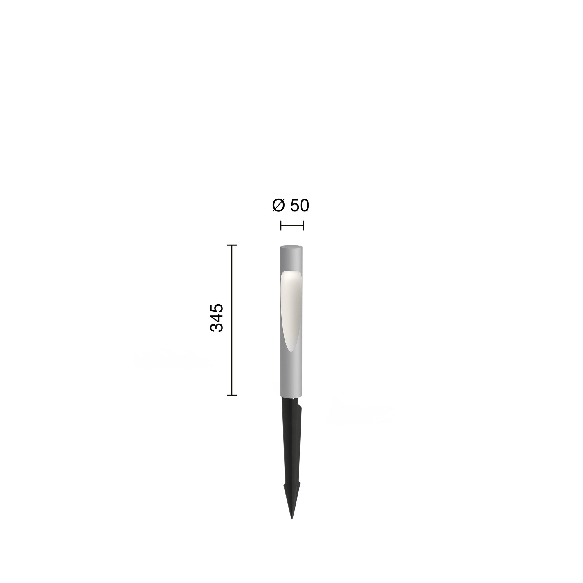 Flindt Garden Pullert Alu Lav M/Spyd og U/Adapter LED 3000K
