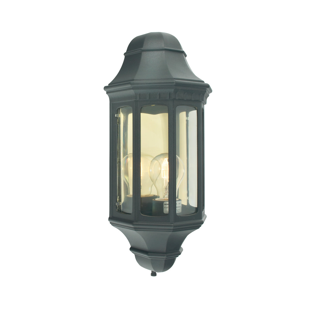 Norlys Genova sort, E27 IP54 46W - Udendørslampe