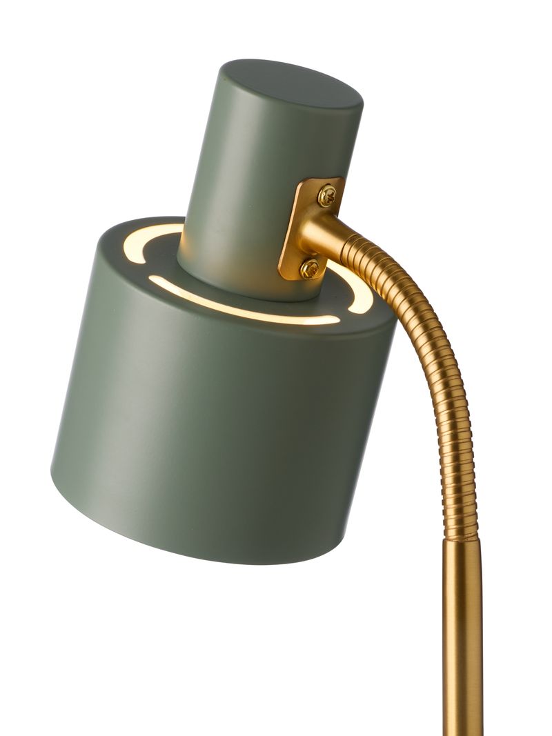 Zoomet ind på lampeskærmen fra Vogue Gulvlampe E27 Soft Eucalyptus/Antique