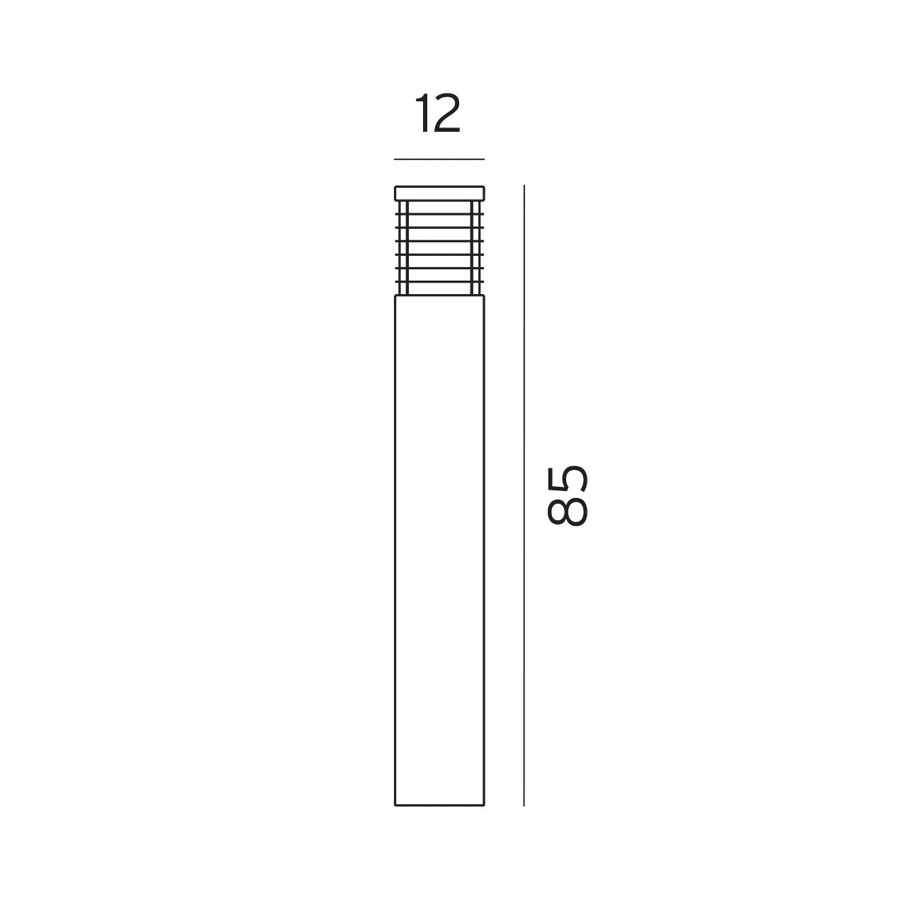 Norlys Halmstad galvaniseret stål, E27 IP65 46W 85CM - Udendørslampe