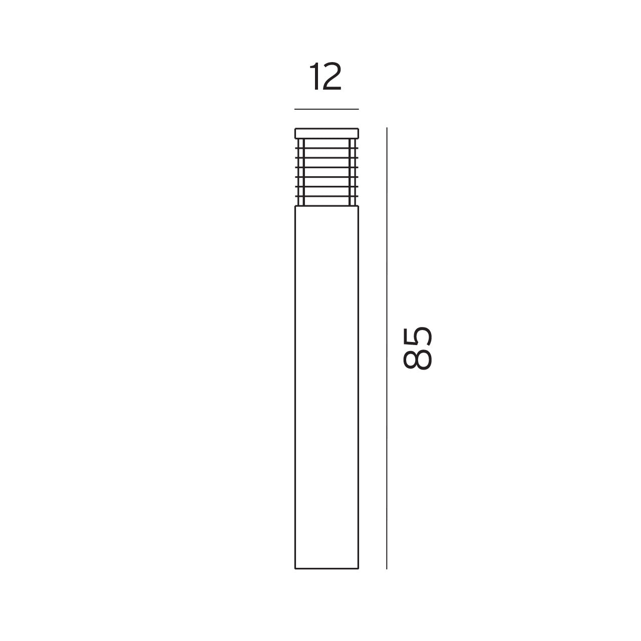 Norlys Halmstad galvaniseret stål lys, E27 IP65 46W 85CM - Udendørslampe
