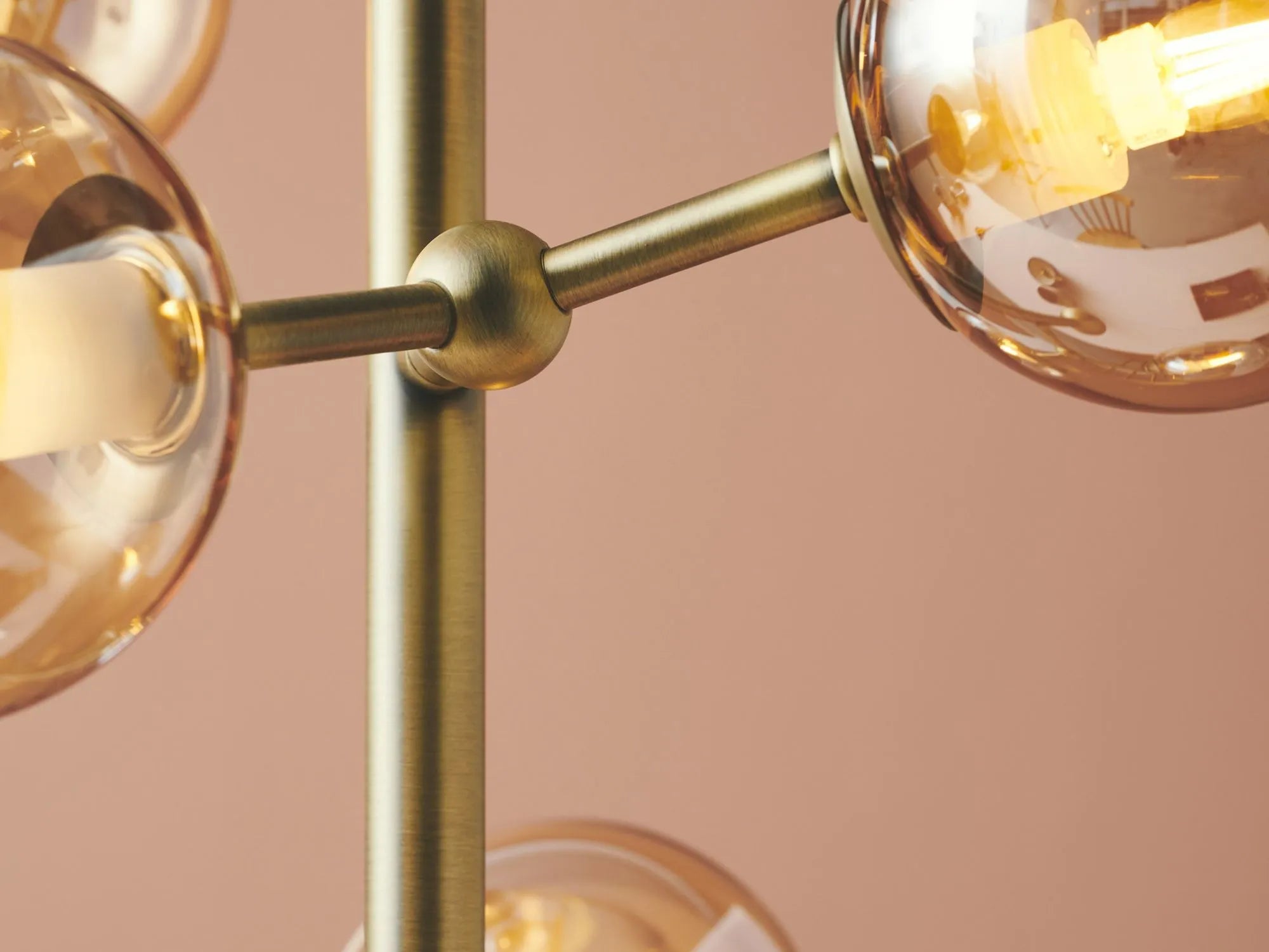 Atom Gulvlampe Antik Messing Ø37 - Halo Design