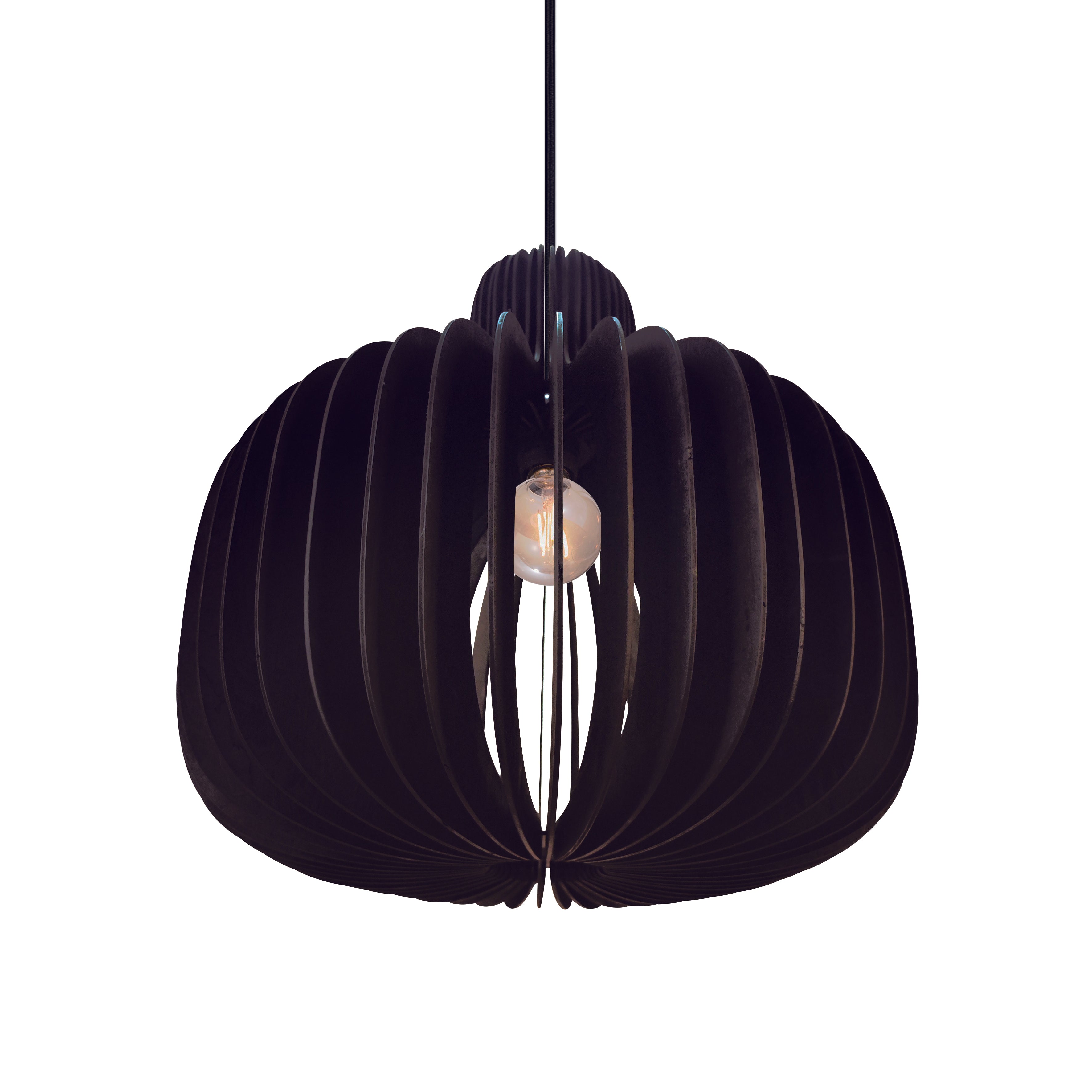 Vinkel nedefra på Nordlux Hazo 43 Pendant Lamp i Sort