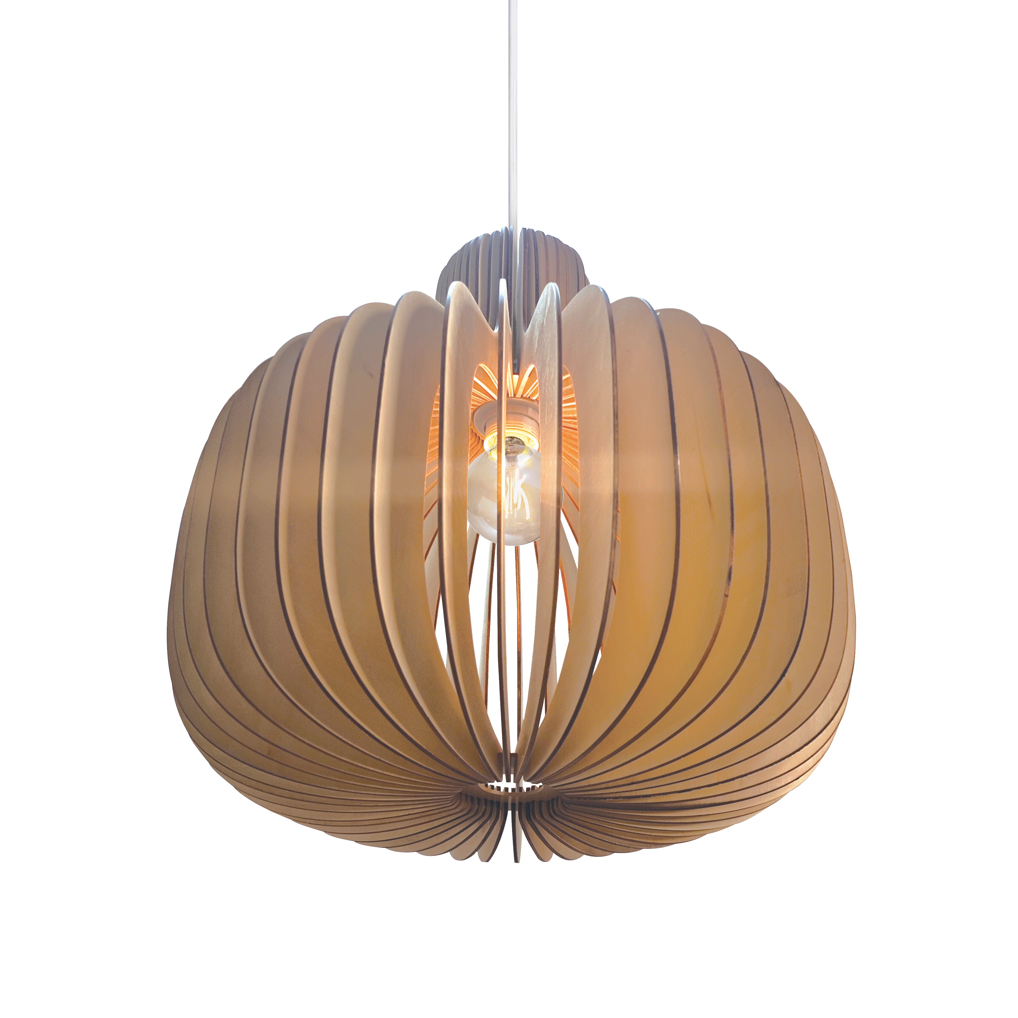 Vinkel nedefra på Nordlux Hazo 43 Pendant Lamp Nature