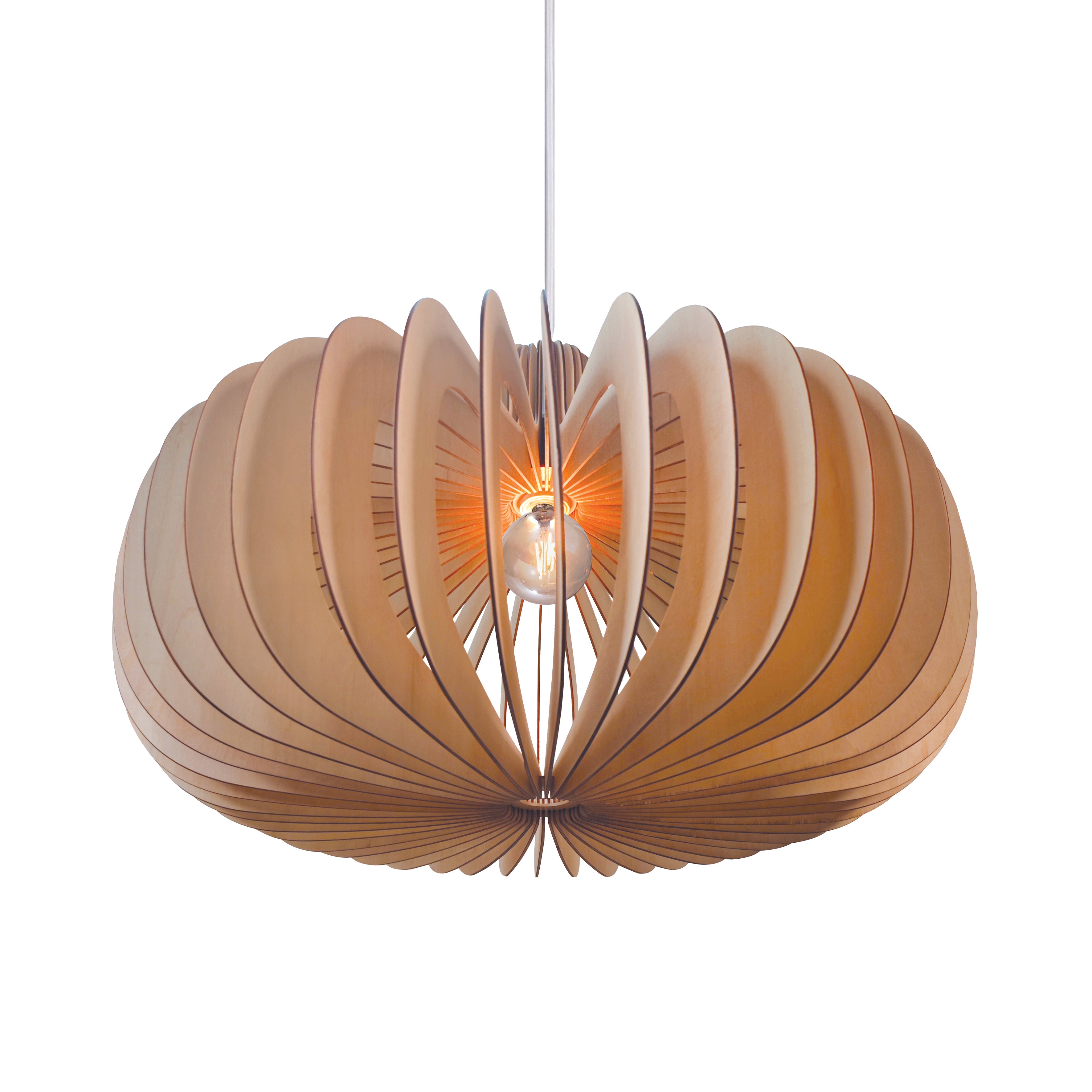 Helt tæt på og nedefra Nordlux Hazo 65 Pendant Lamp Nature