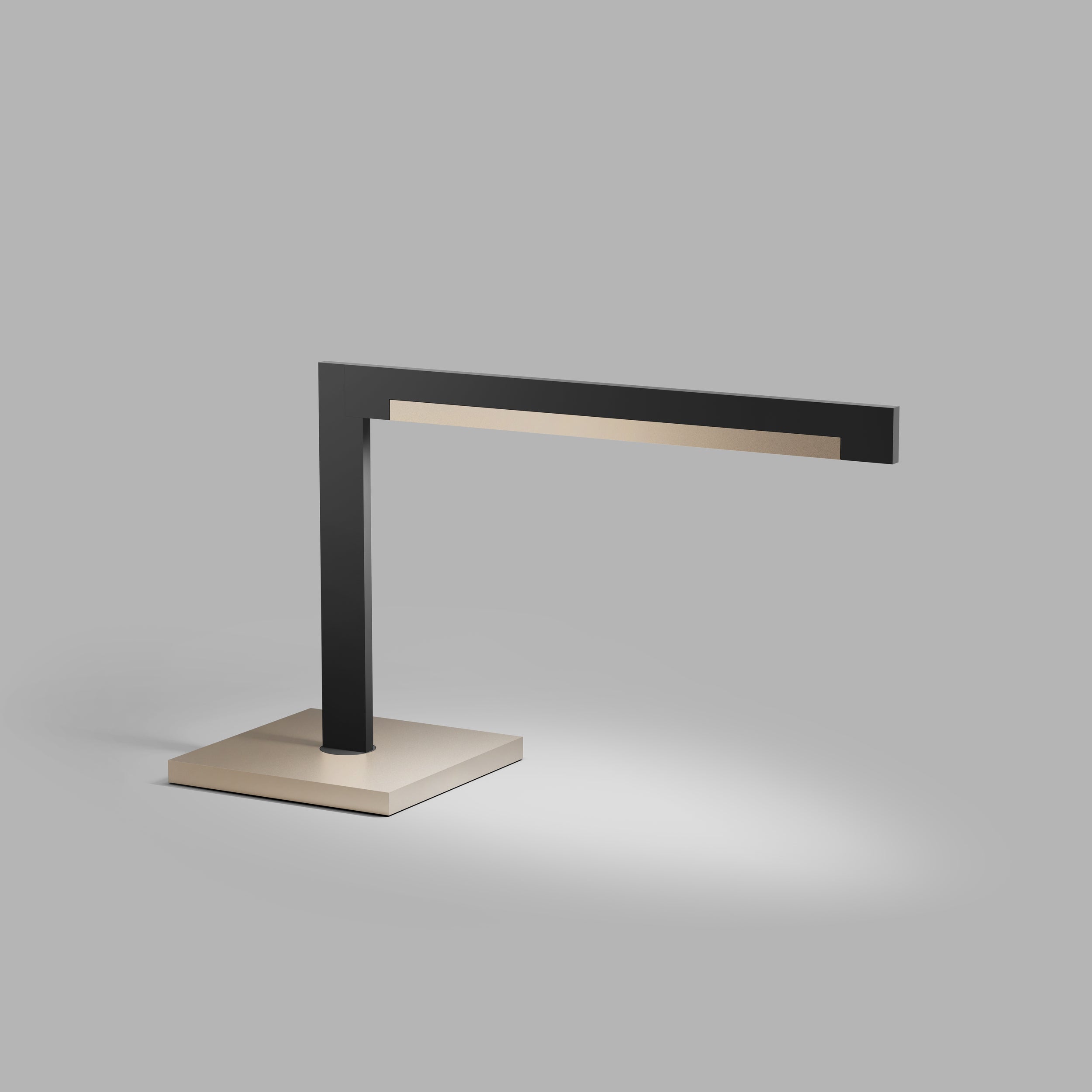 Light-Point Inlay T2 Linear matsort satinguld LED bordlampe af Studio F. A. Porsche