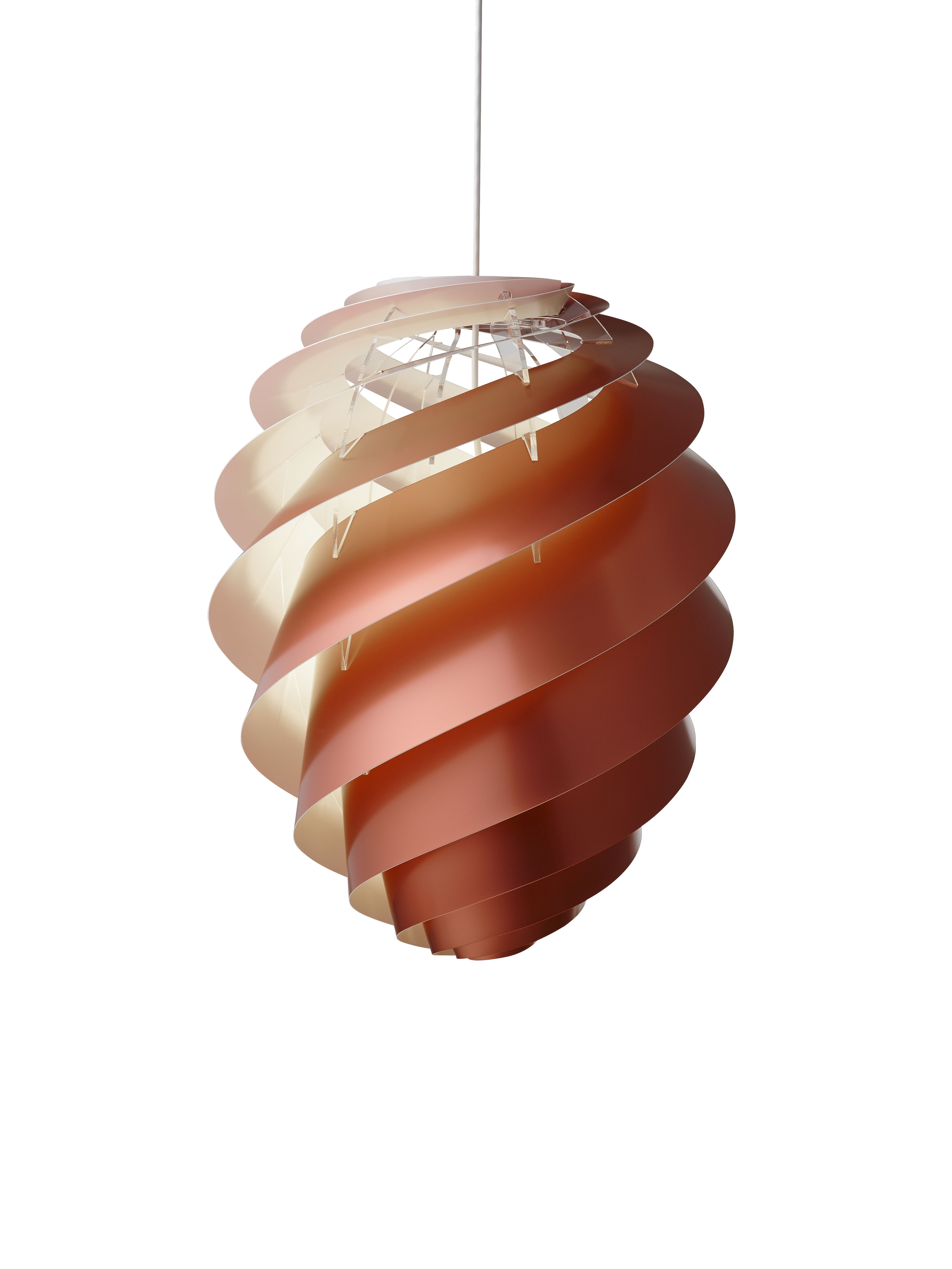 LE KLINT 1312 Swirl 2 E27 i kobber og tændt