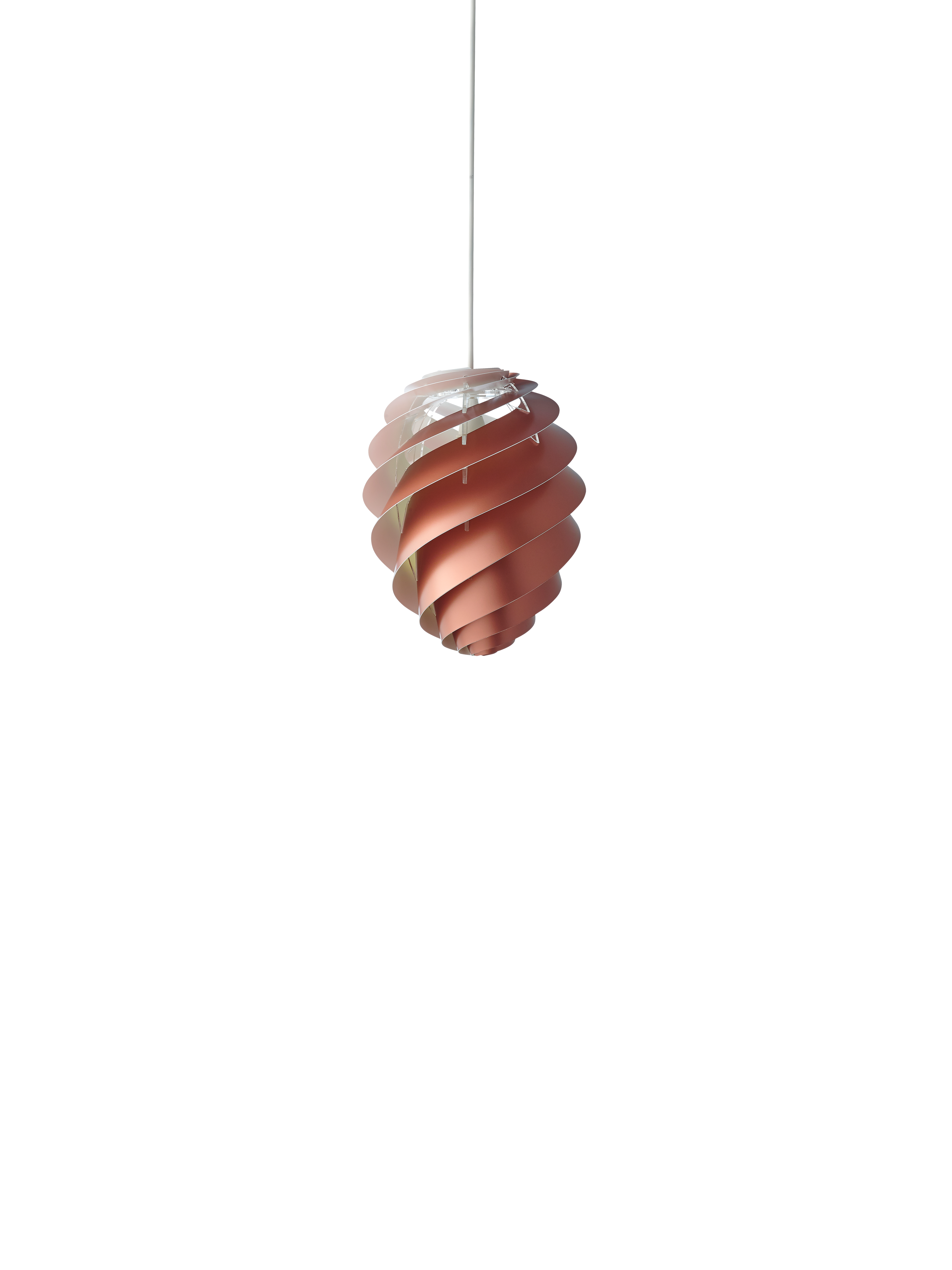 Swirl 2 kobber lille pendel billede 4