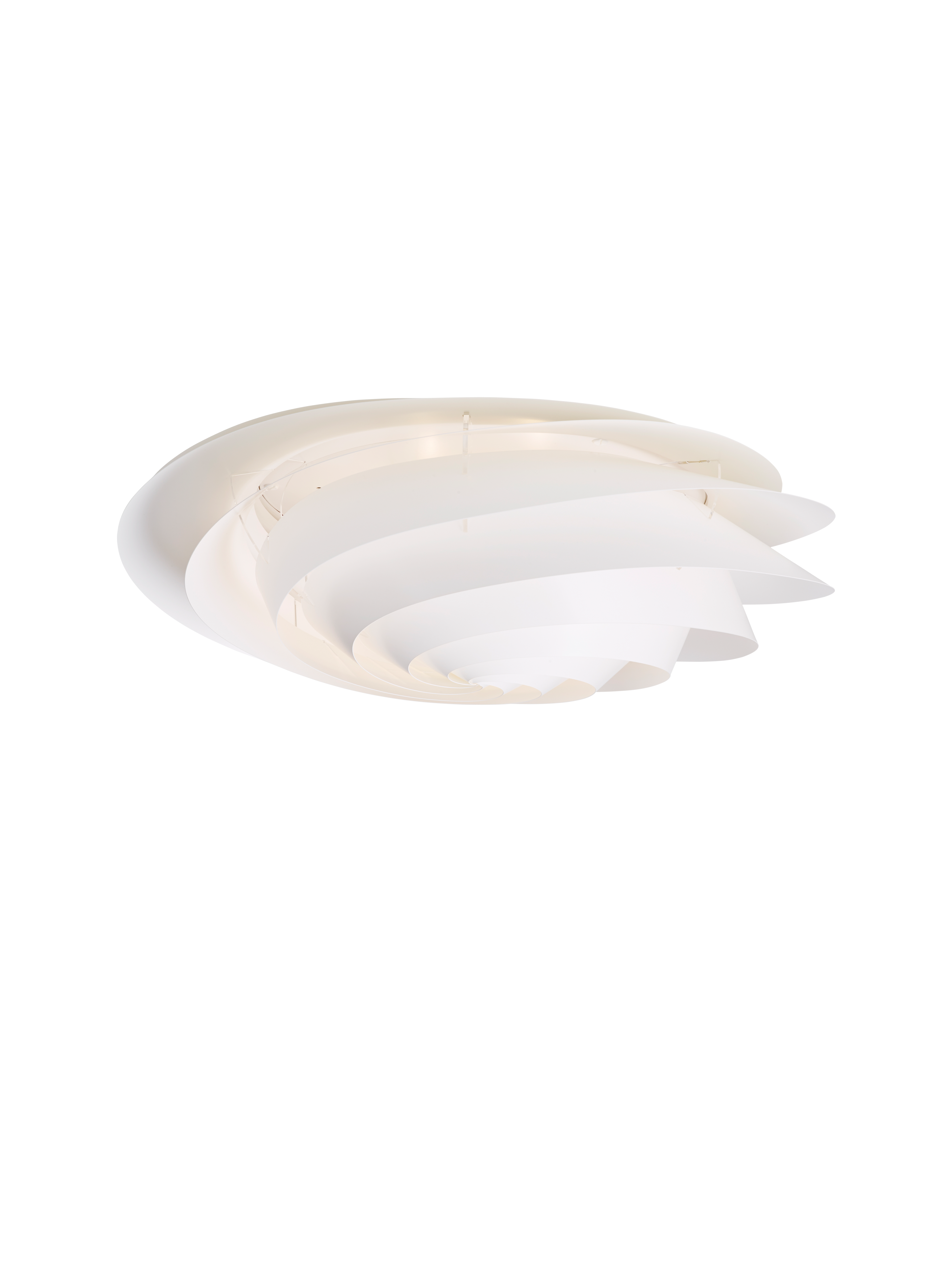 Model 1320 Swirl Ø60 2xE27 hvid lofts/væglampe tændt