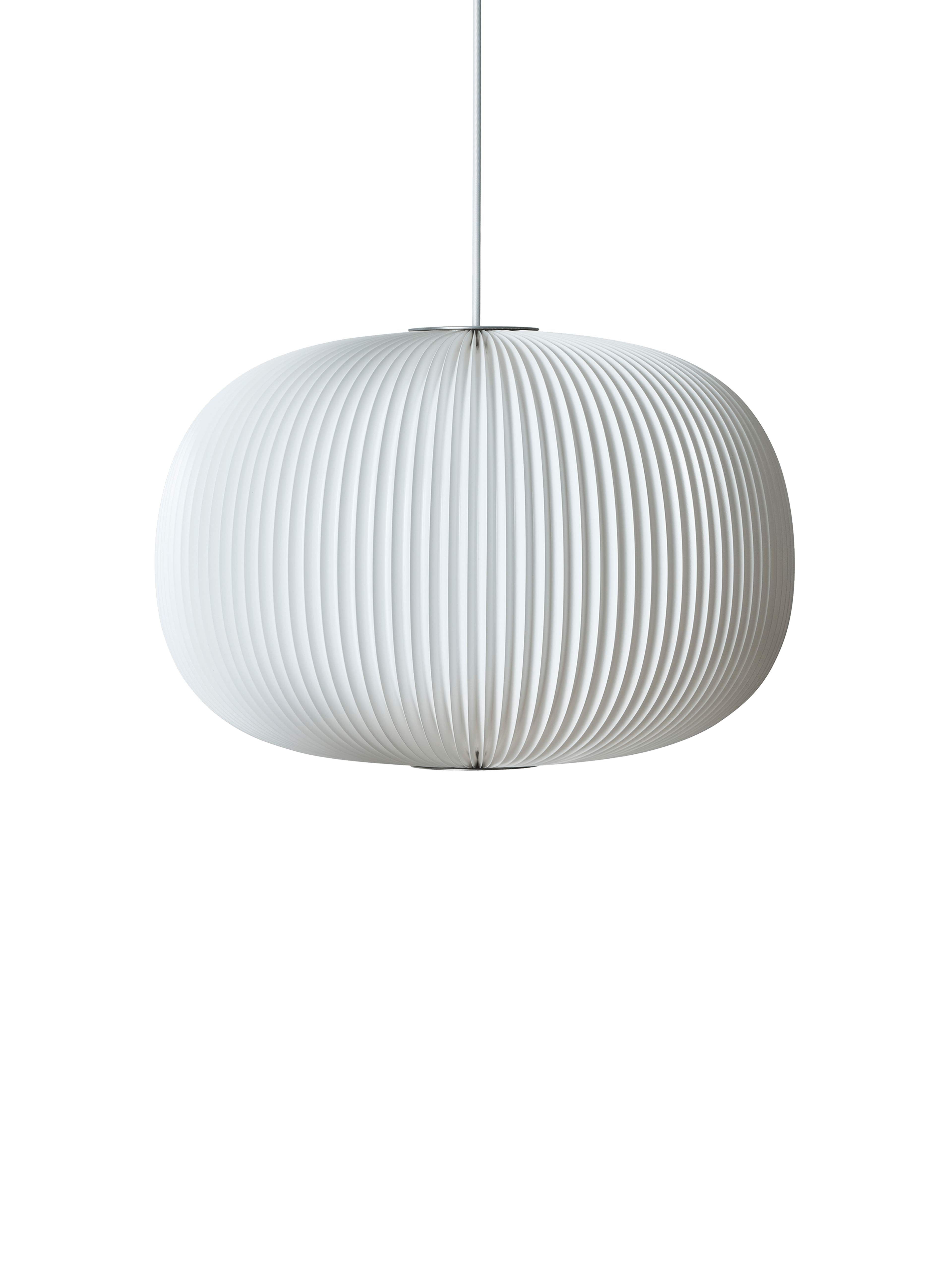 Lamella 1 Model 132 i sølv og hvid i slukket tilstand