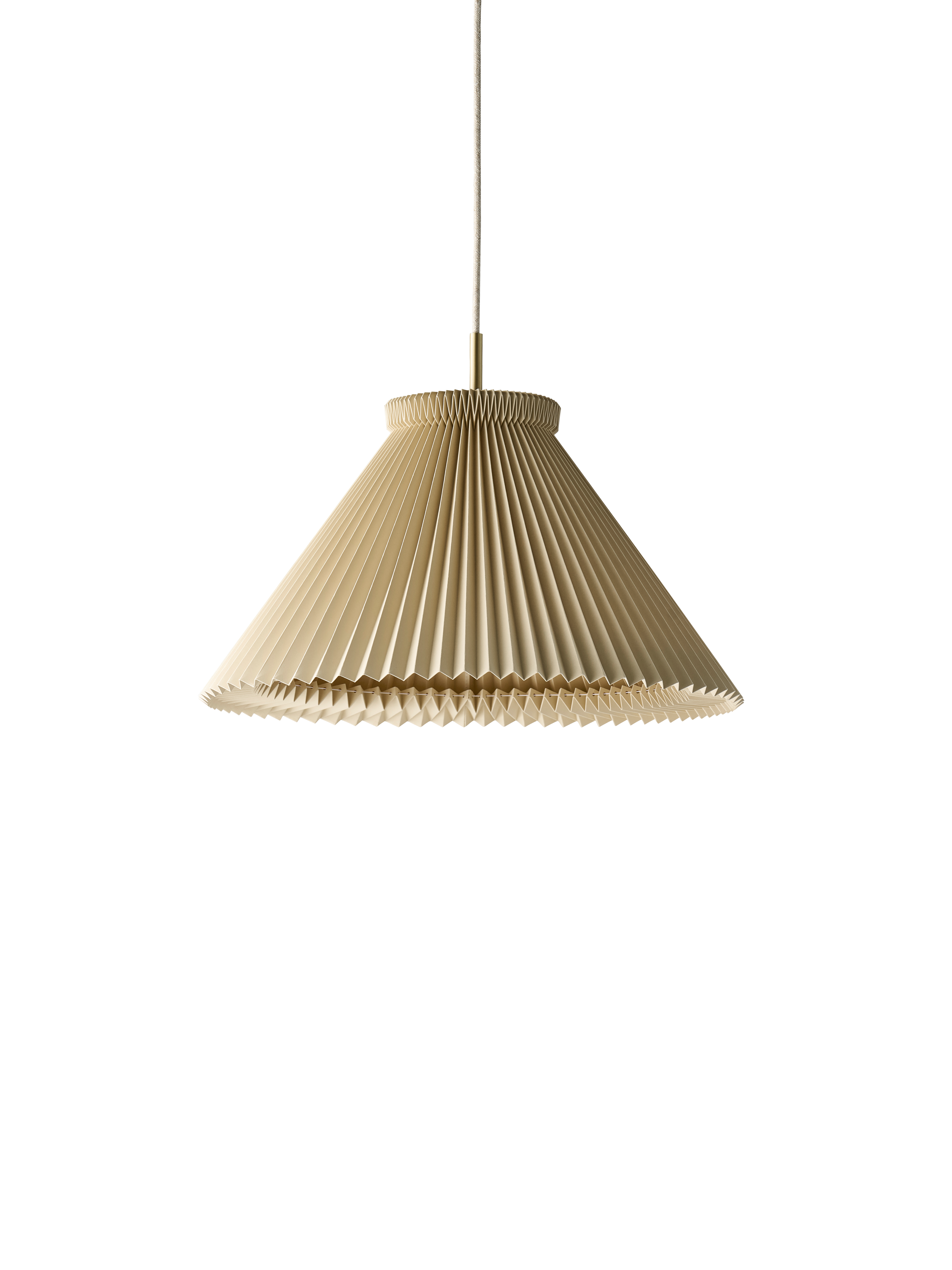 LE KLINT Model 1 Pendel 1-30 Buttermilk Messing m. Papirskærm