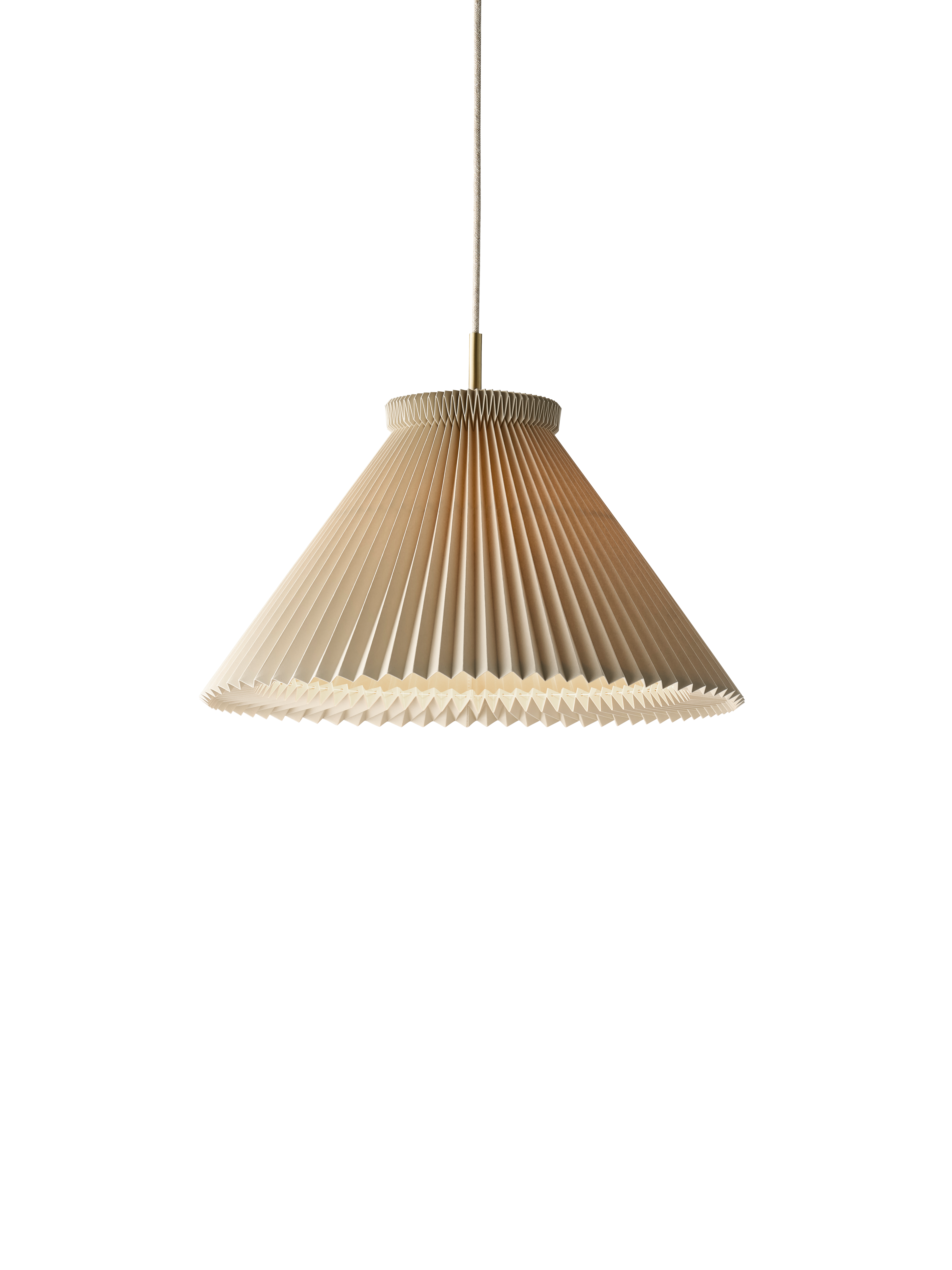 Le Klint Model 1 beige i tændt tilstand