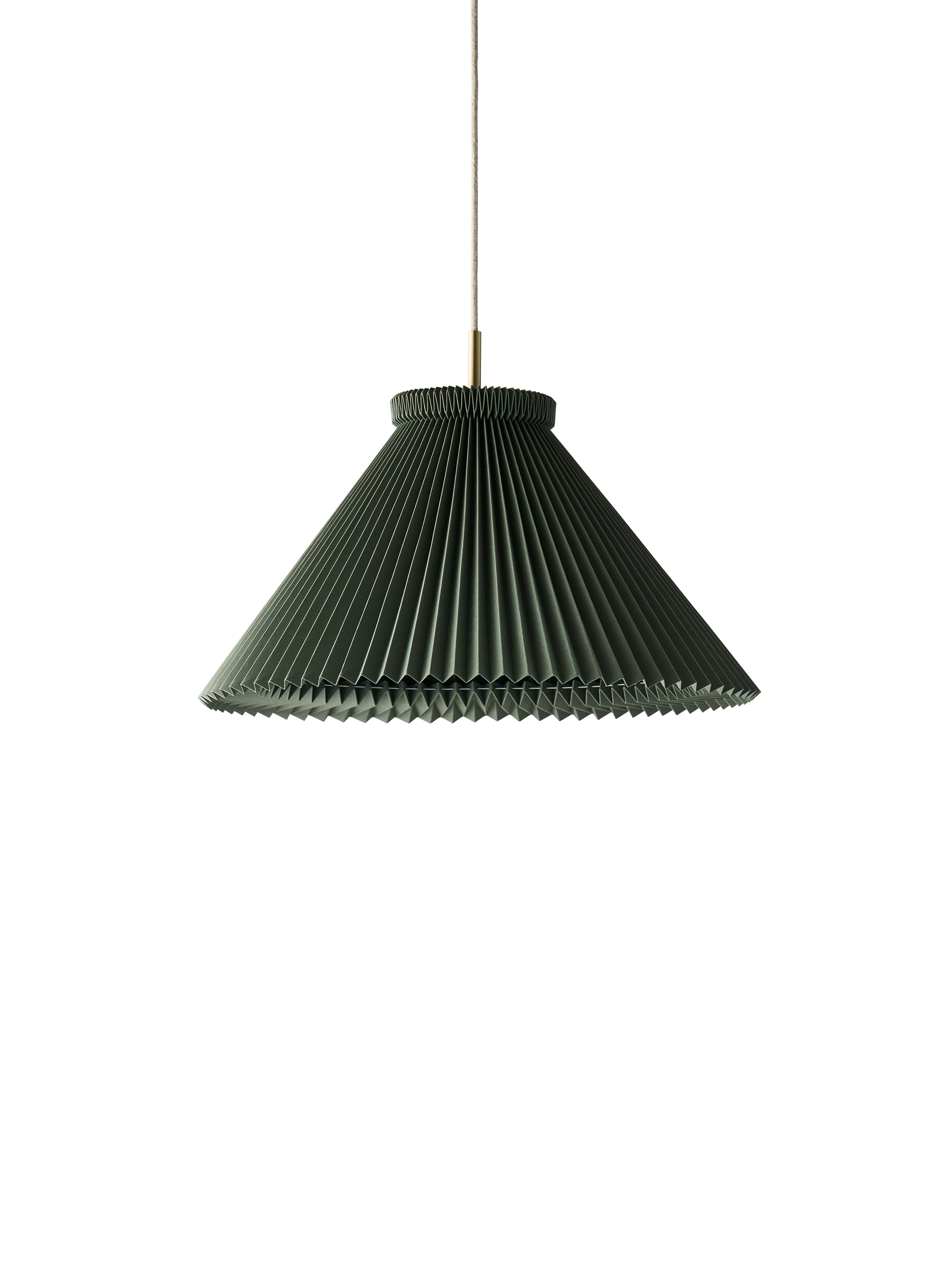 LE KLINT Model 1 Pendel 1-30 Moss Green Messing m. Papirskærm