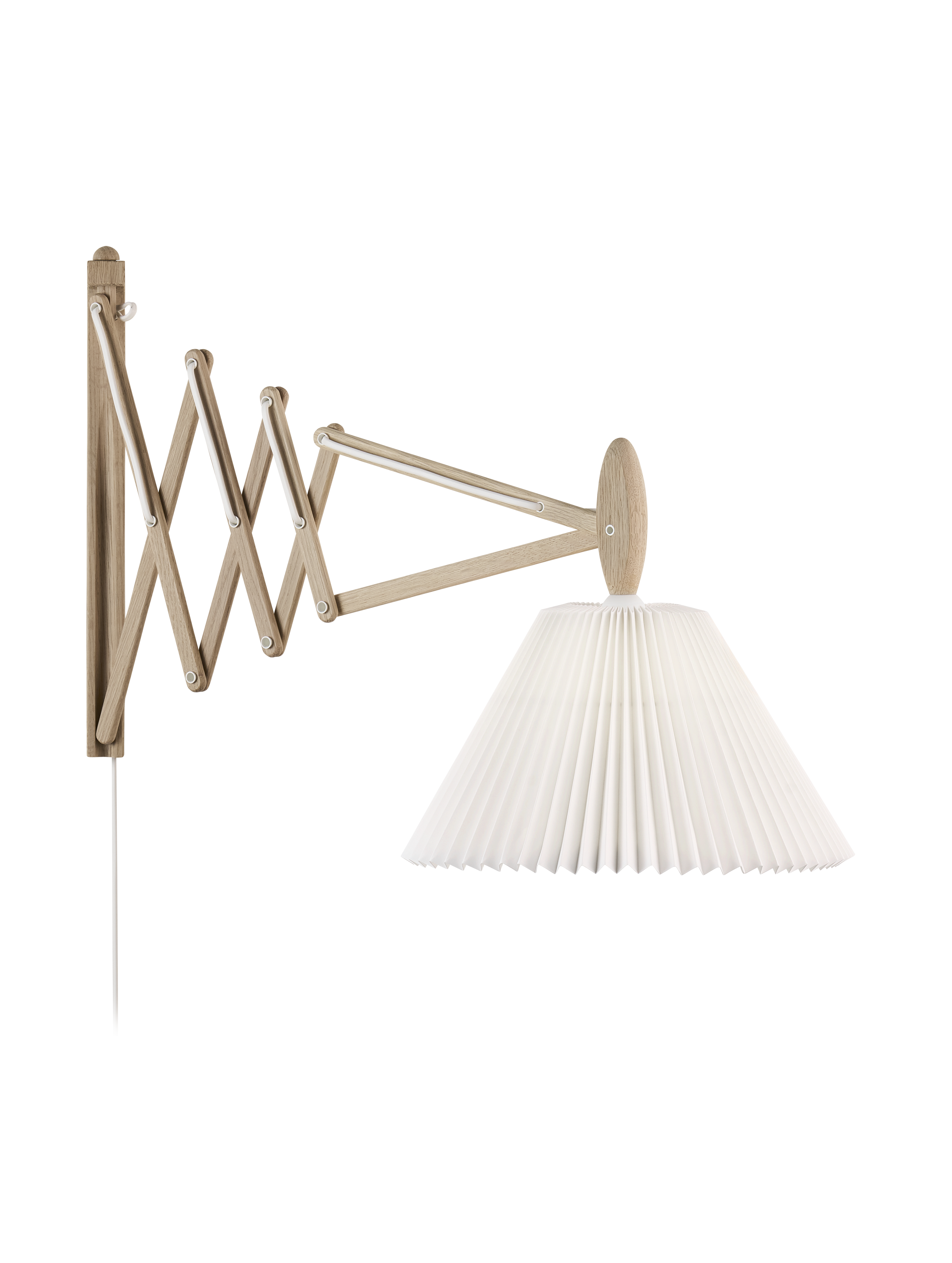 LE KLINT 233 Sax Væglampe i Lys Eg m. Papirskærm