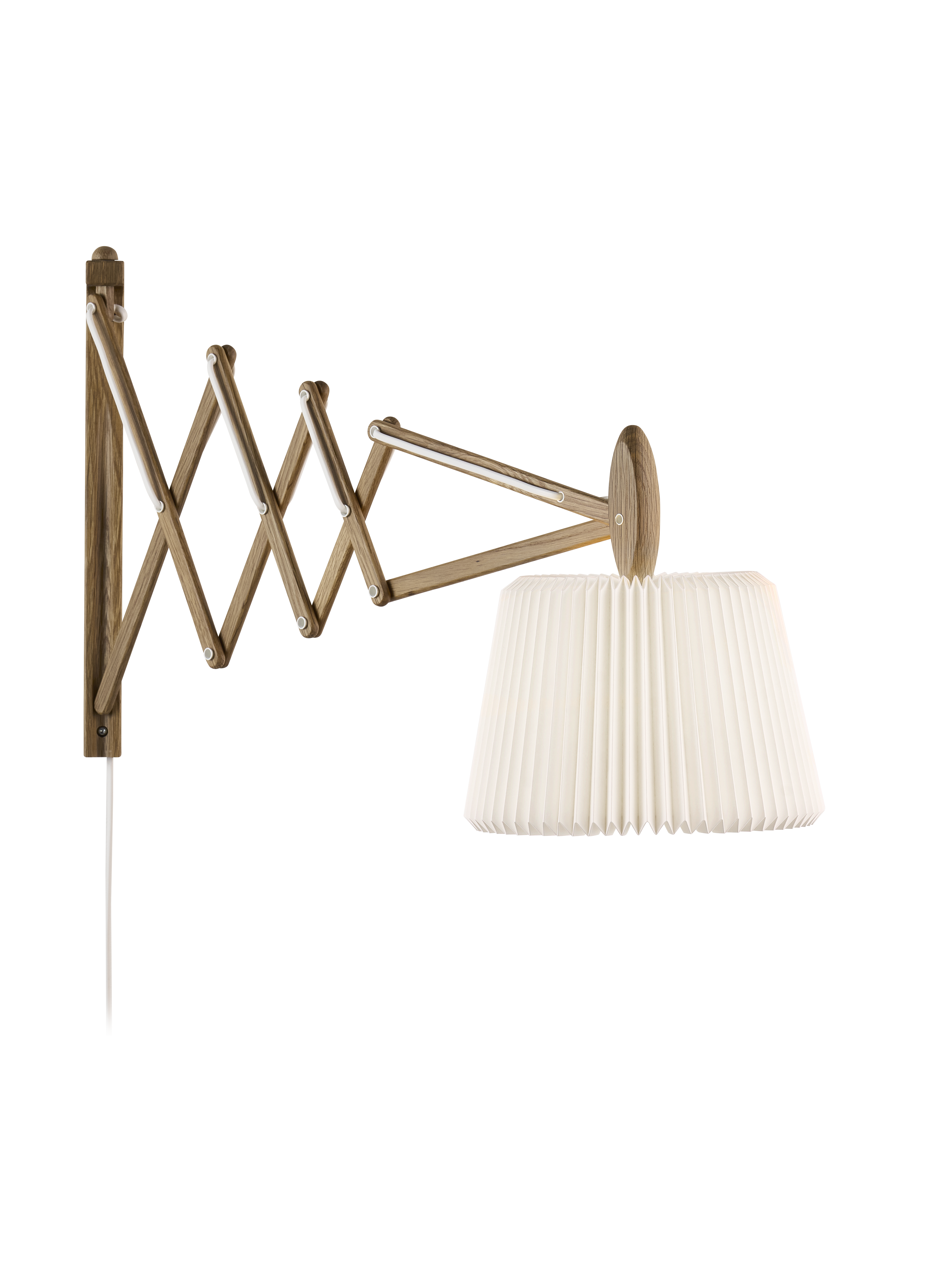 LE KLINT 233-120 Sax Væglampe i Røget Eg m. Papirskærm