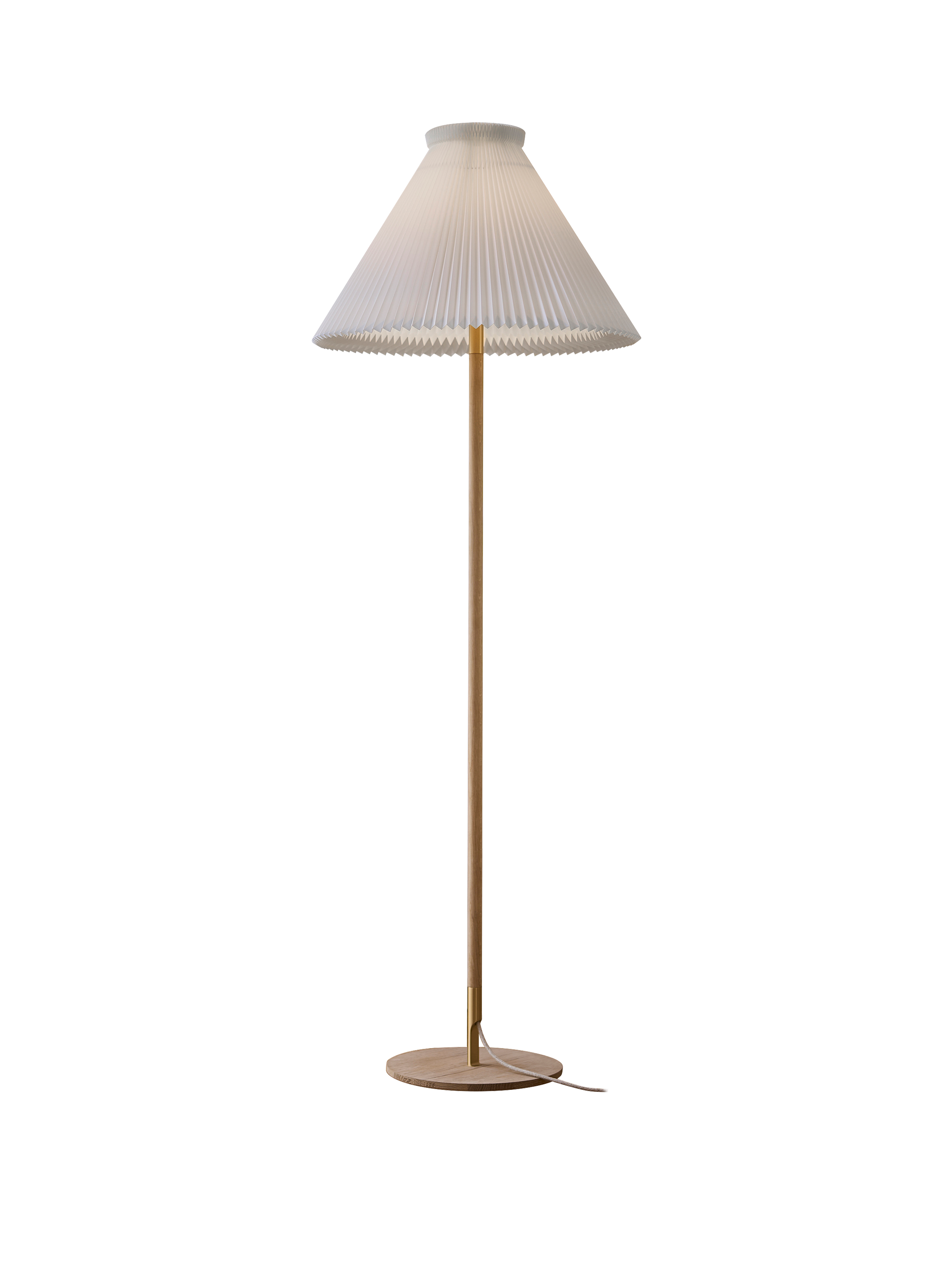 Le Klint 328 LK 80 Gulvlampe lys eg/messing billede 4