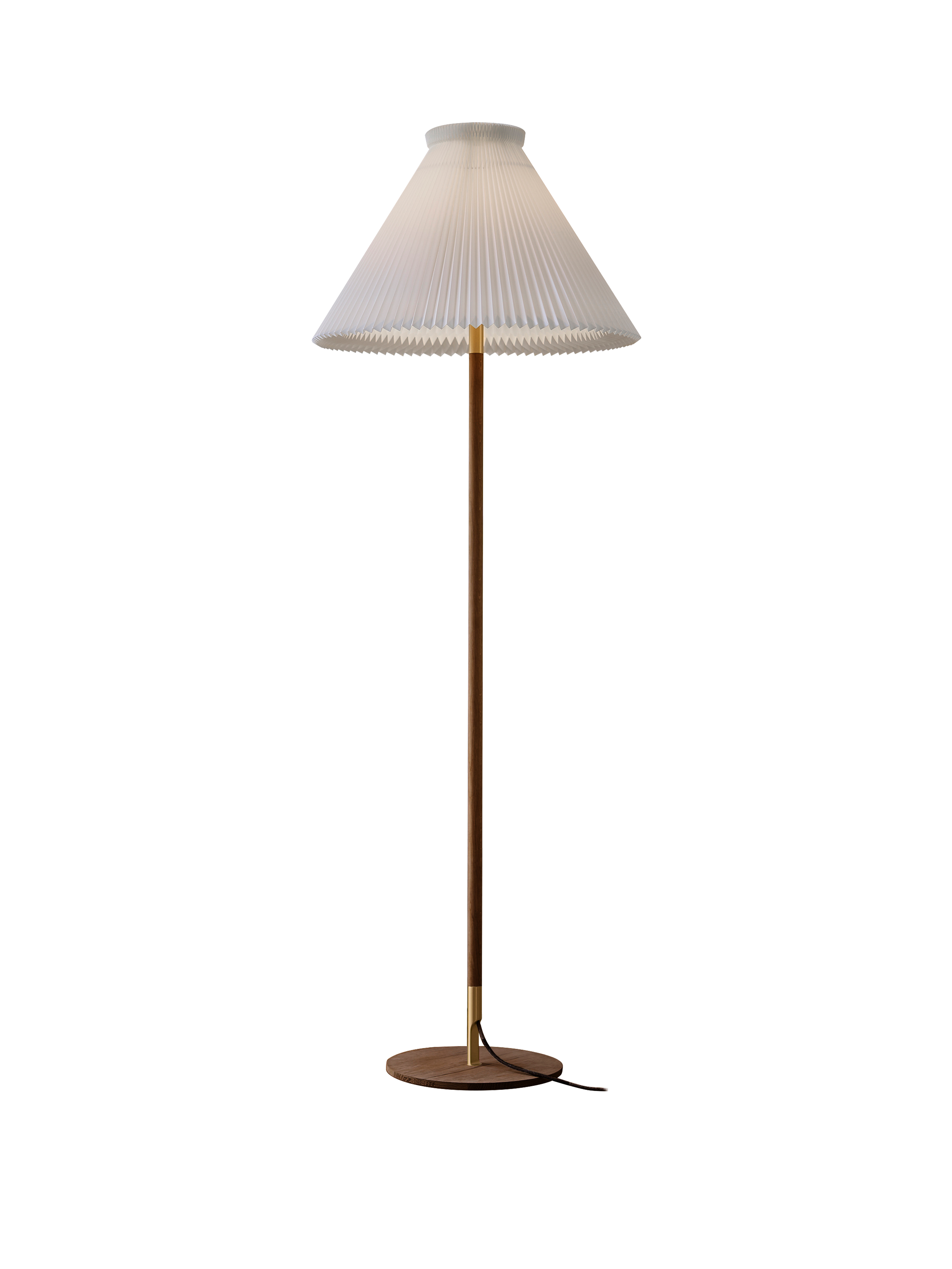 Le Klint 328 LK 80 Gulvlampe røget eg/messing billede 4