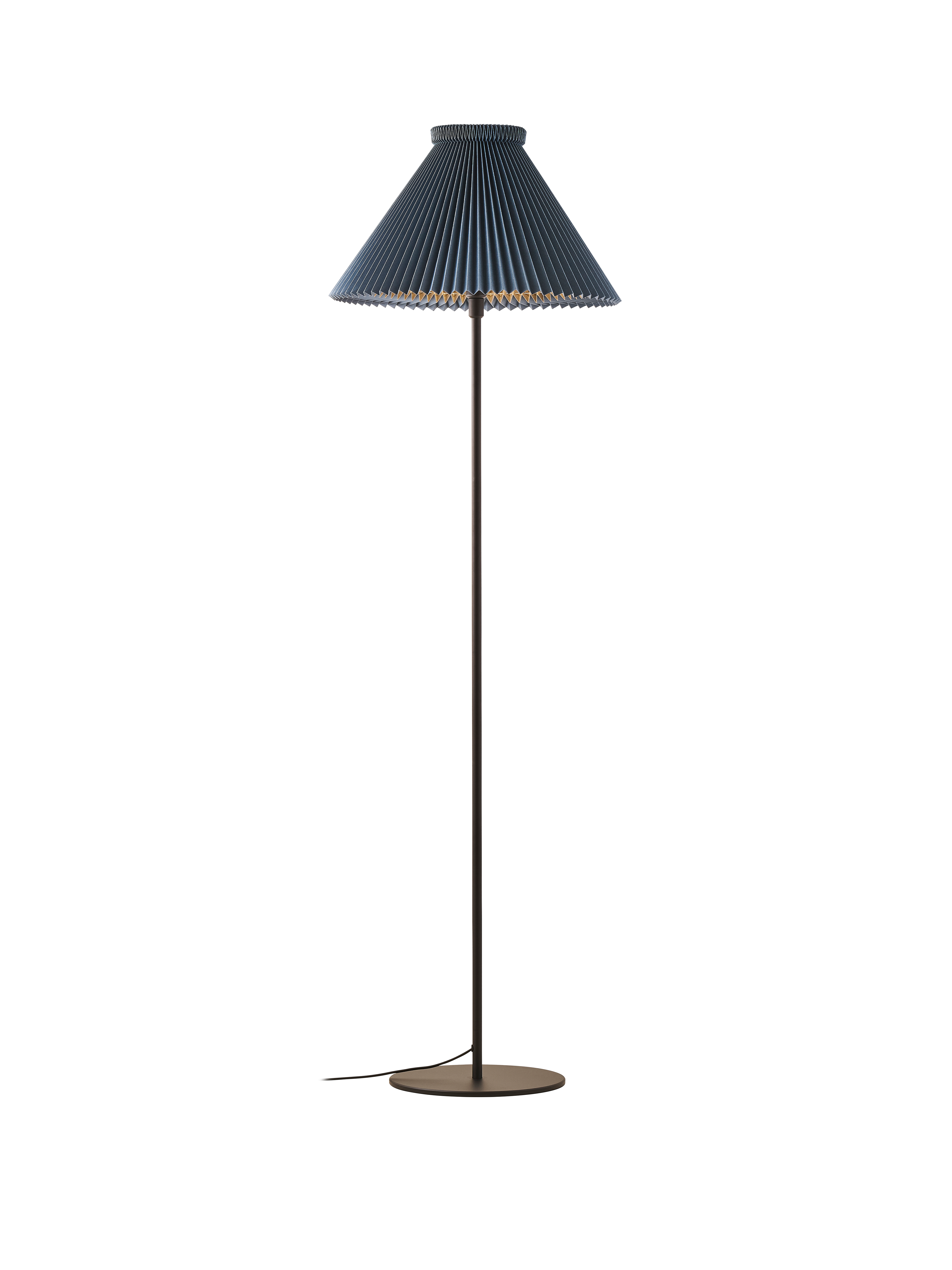 LE KLINT 334H Gulvlampe Black/Denim Blue tændt