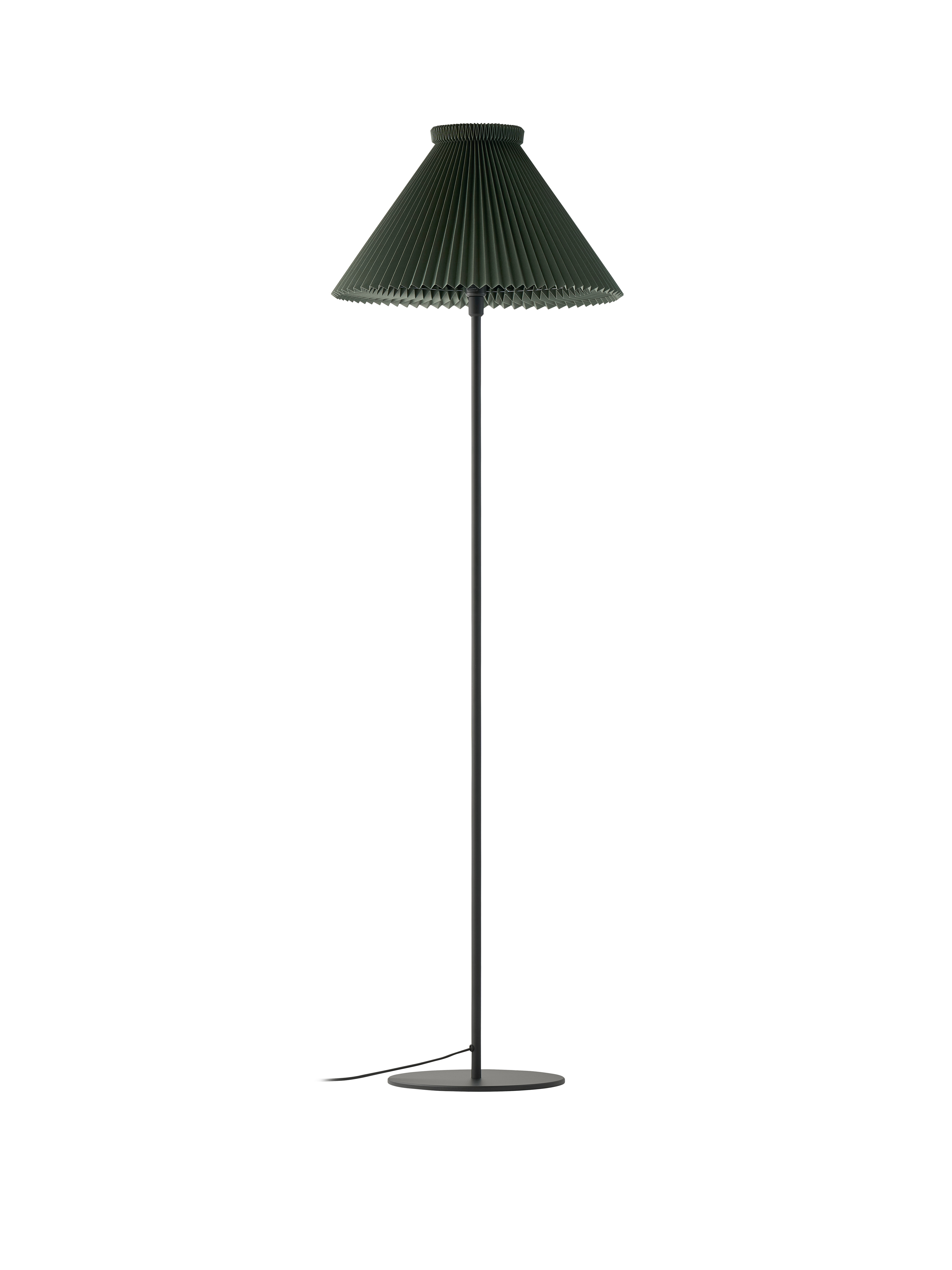LE KLINT Model 334 Gulvlampe 1-30 Moss Green m. Papirskærm