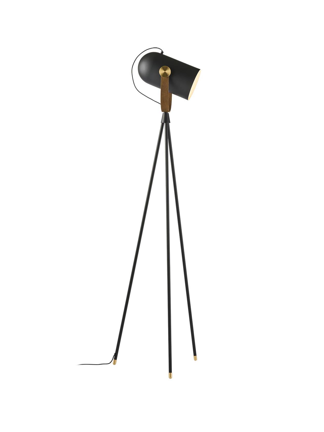 LE KLINT Carronade II Model 362 Røget Eg/Messing Gulvlampe